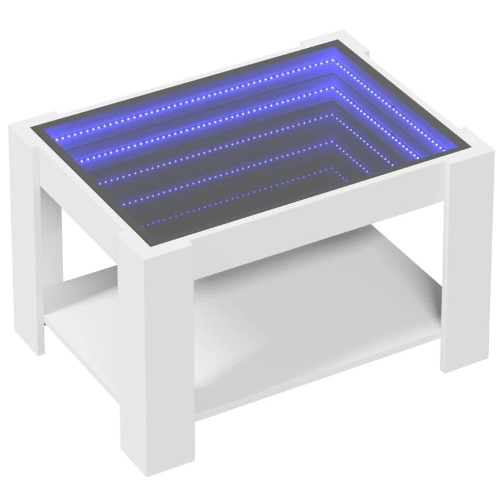 vidaXL CoffeeTable 73x53x45 LED Mirror LivingRoom by vidaXL