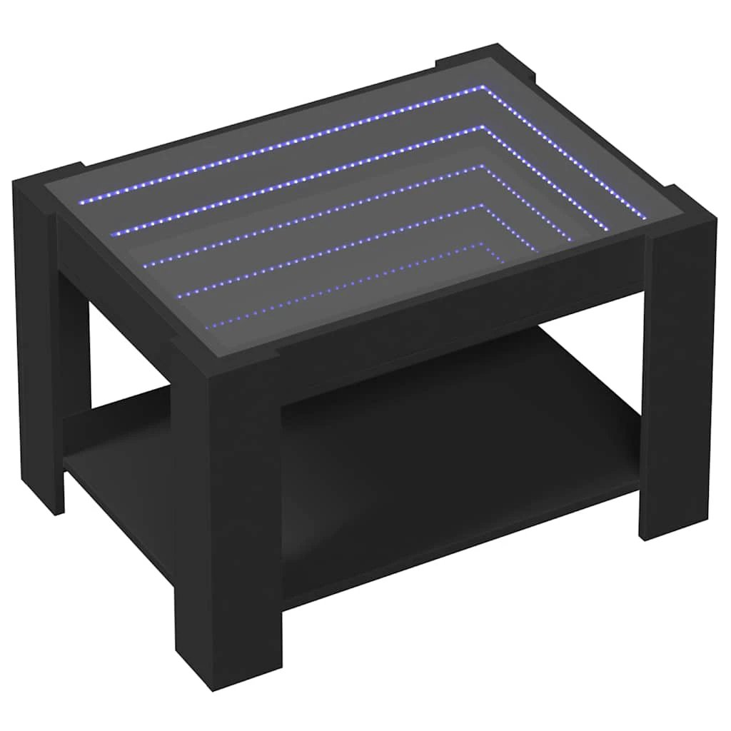 vidaXL VidaXL Coffee Table 73x53x45 LED Mirror Home - Coffee Table