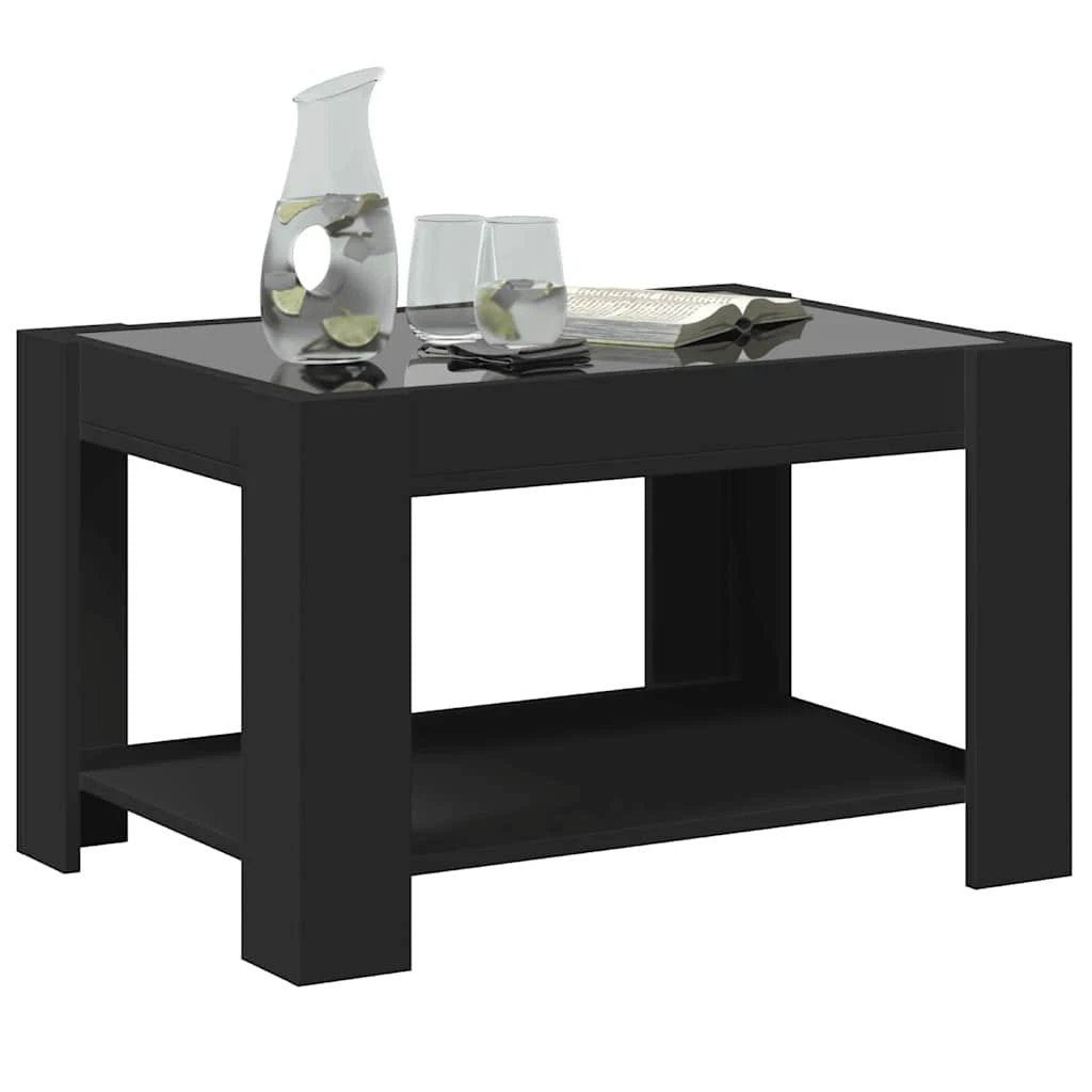 VidaXL Coffee Table 73x53x45 LED Mirror Home by vidaXL