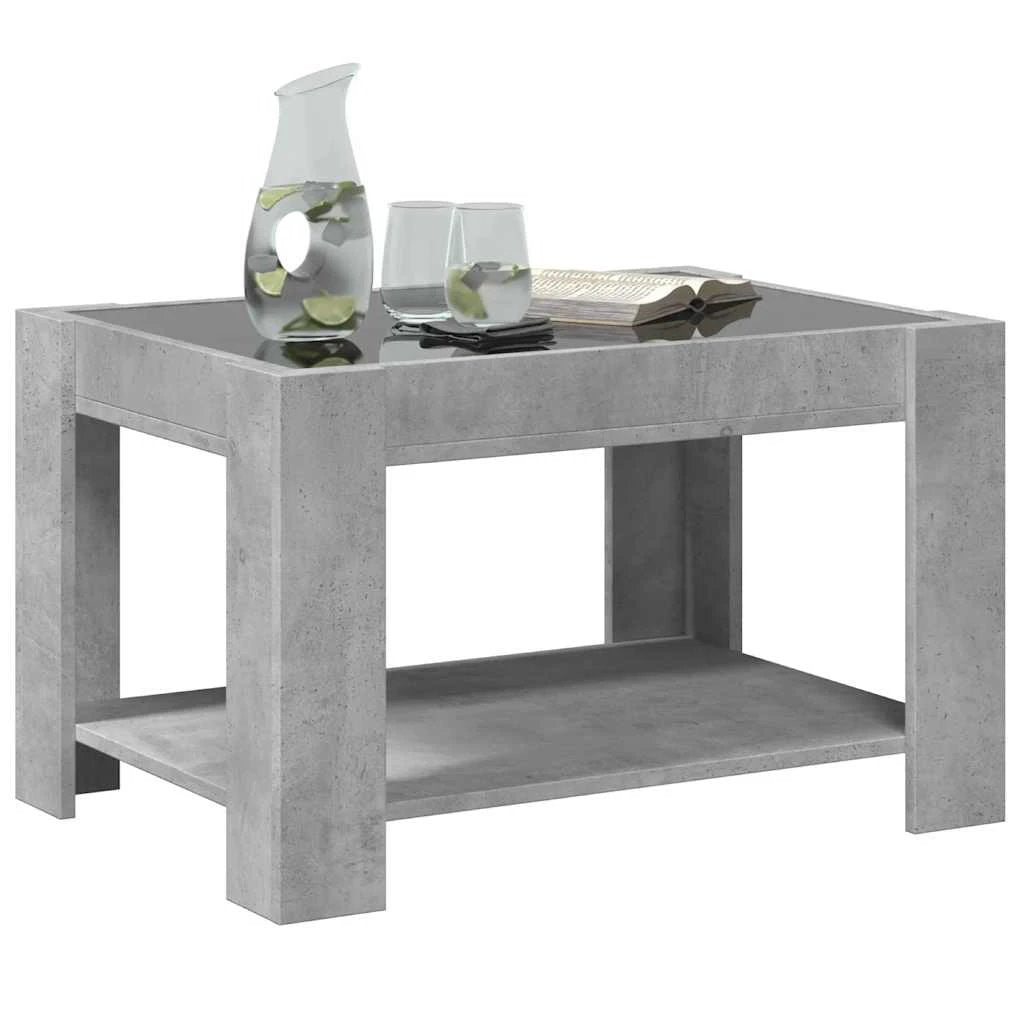 vidaXL VidaXL Coffee Table 73x53x45 LED Mirror Home - Coffee Table