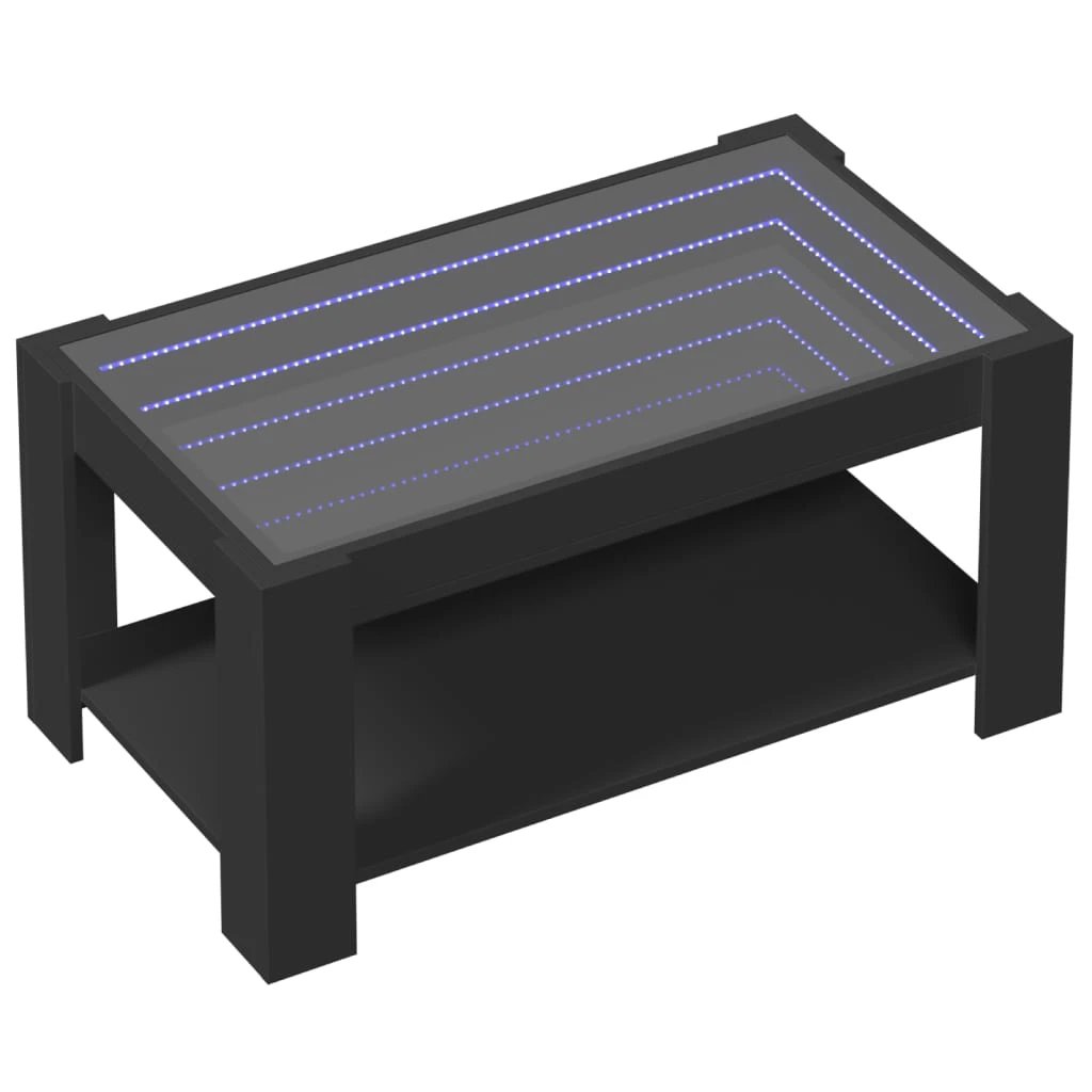 VidaXL Coffee Table 93x53x45 cm With LED Infinity Mirror For Modern Living Rooms by vidaXL