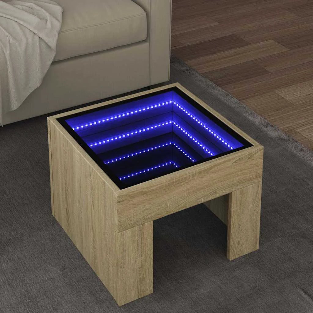 vidaXL VidaXL Coffee Table 40x40x30 LED Infinity Mirror - Coffee Table