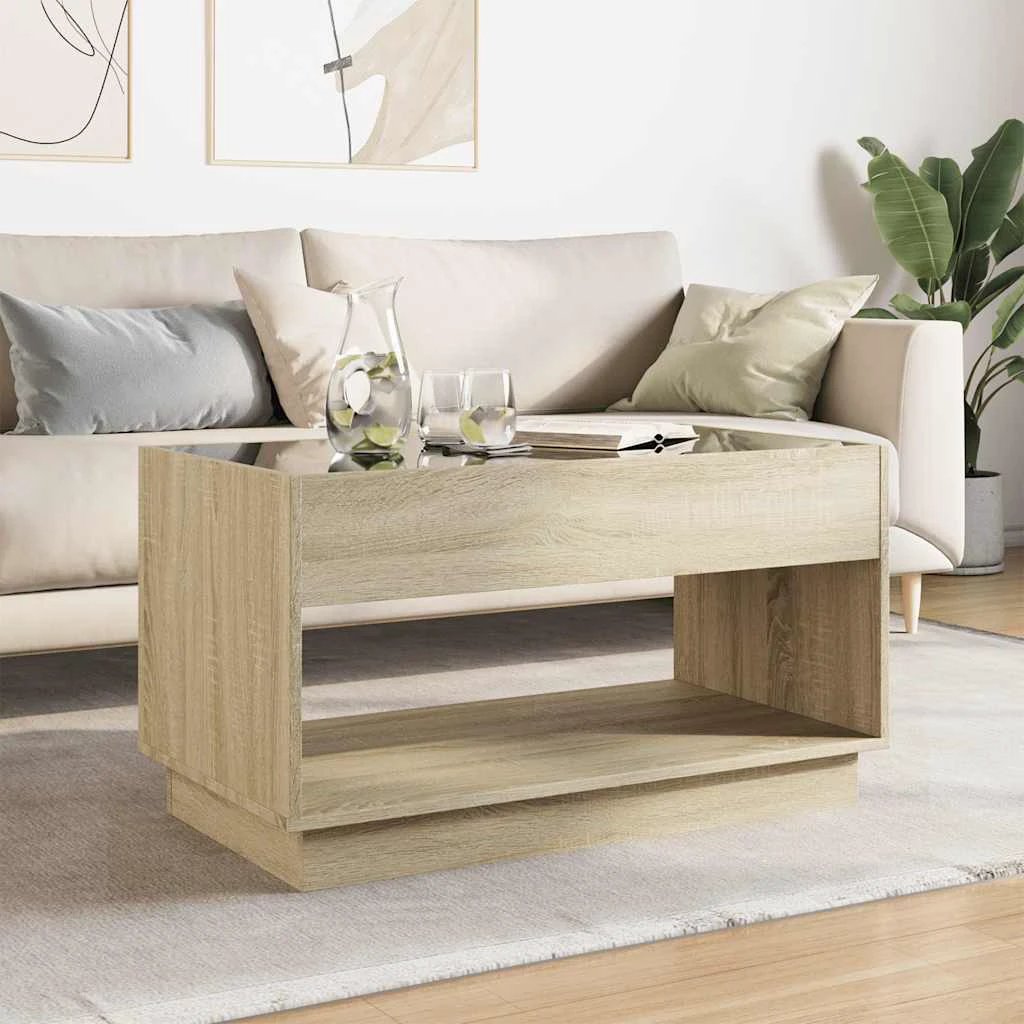 vidaXL Coffee Table 90x50x50cm LED Infinity Mirror by vidaXL