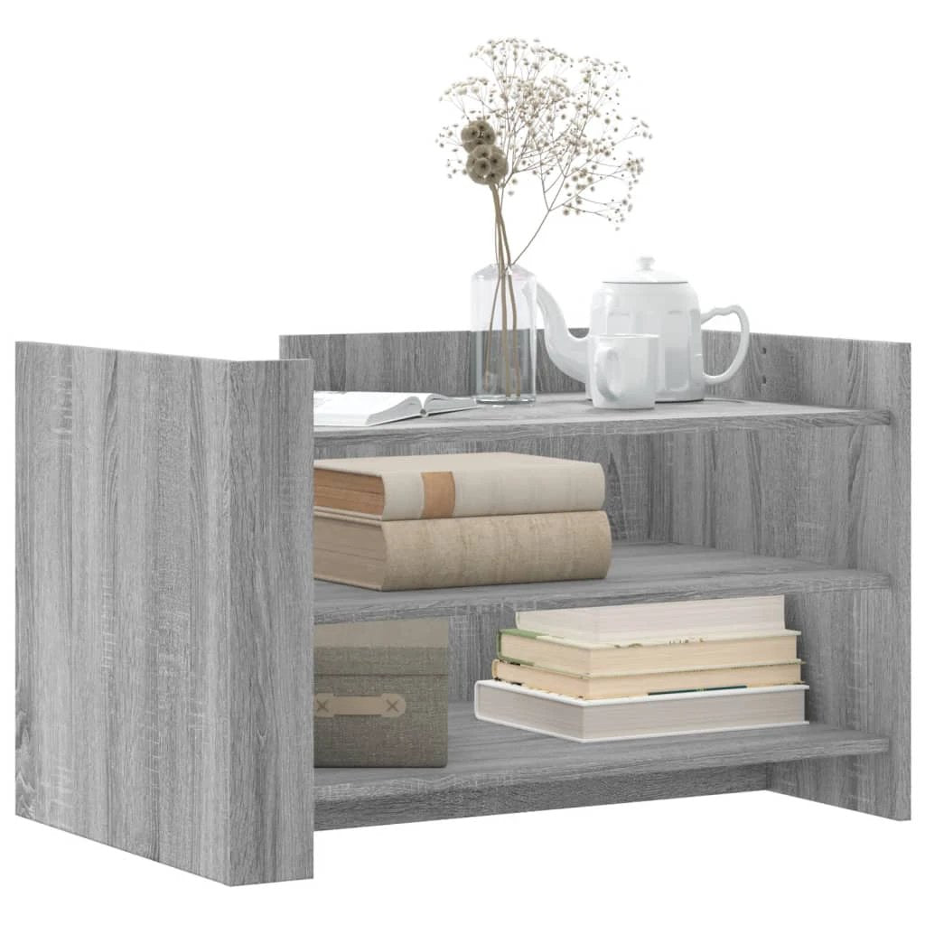 VidaXL Coffee Table 80x50x50 cm Engineered Wood With Storage Shelf for Living Room by vidaXL