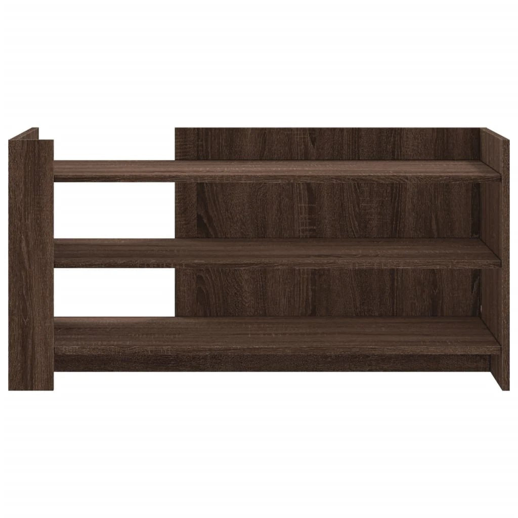 vidaXL vidaXL Coffee Table Brown Oak 100x50x50cm Engineered Wood With Storage Shelves Durable - Coffee Table