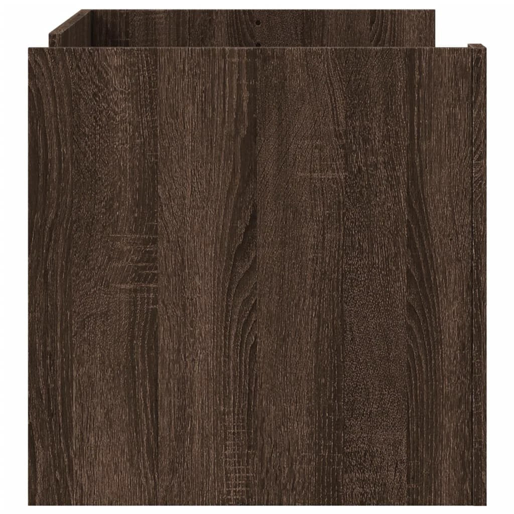 vidaXL vidaXL Coffee Table Brown Oak 100x50x50cm Engineered Wood With Storage Shelves Durable - Coffee Table
