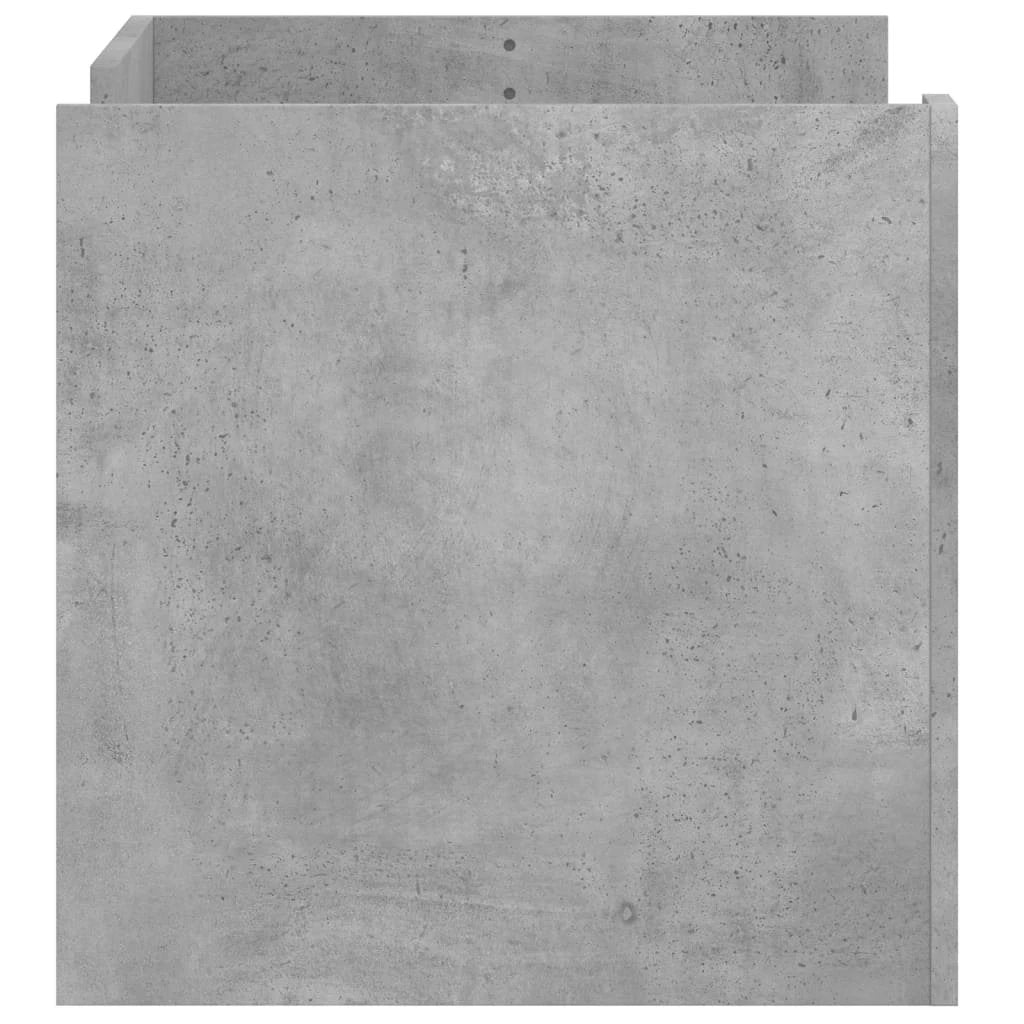 vidaXL VidaXL Concrete Gray Coffee Table 80x50x50 Cm Engineered Wood Storage Shelf Moisture Resistant Living Room - Coffee Table