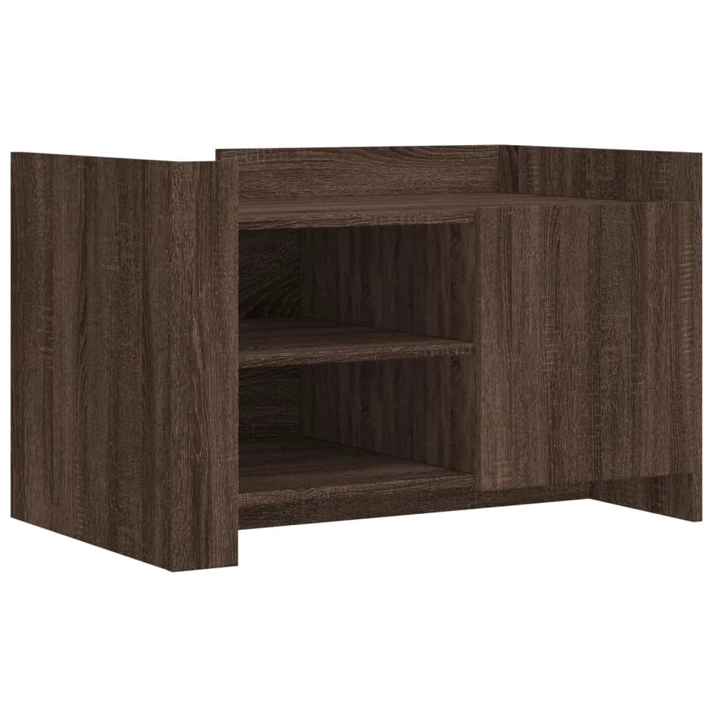vidaXL VidaXL Coffee Table 80x50x50 cm Engineered Wood With Storage Shelves For Living Room - Coffee Table
