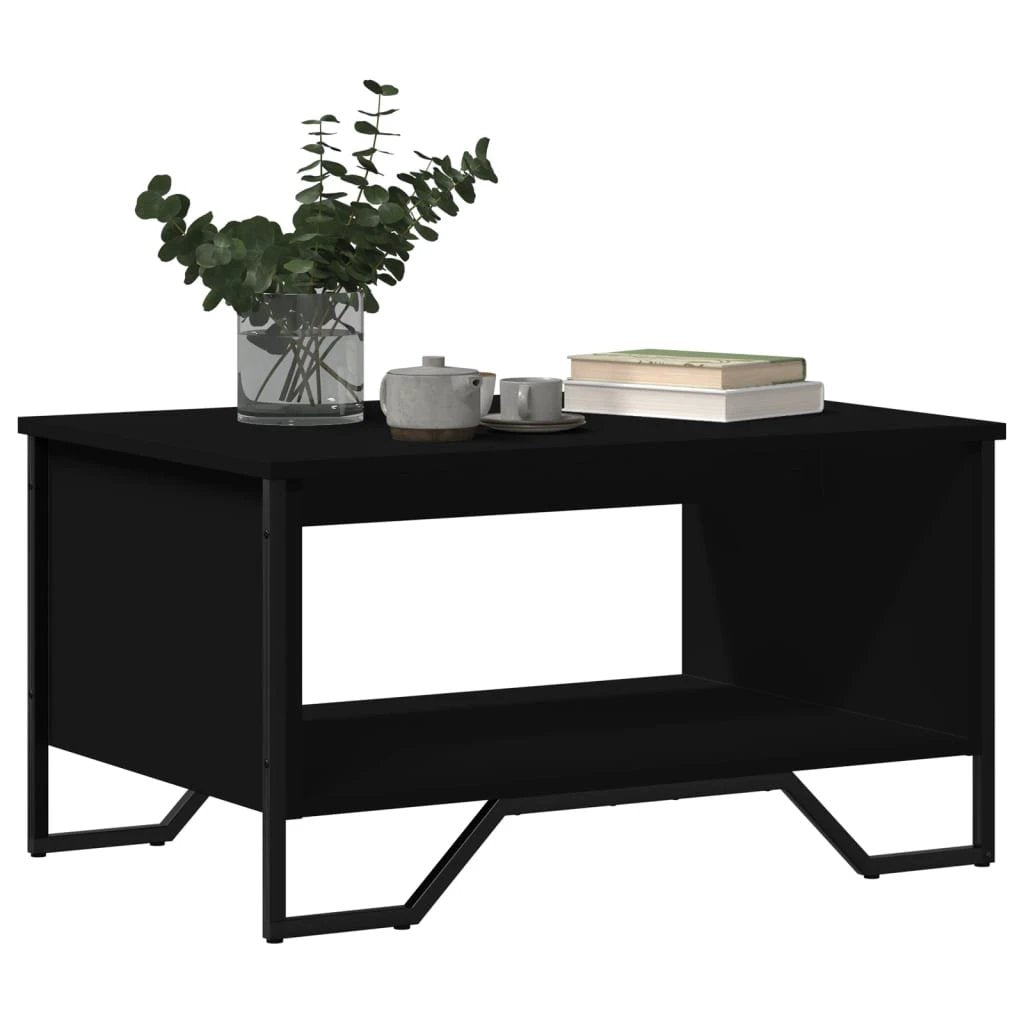 VidaXL Coffee Table 75x51x40 Cm Engineered Wood With Storage Shelf For Living Room by vidaXL