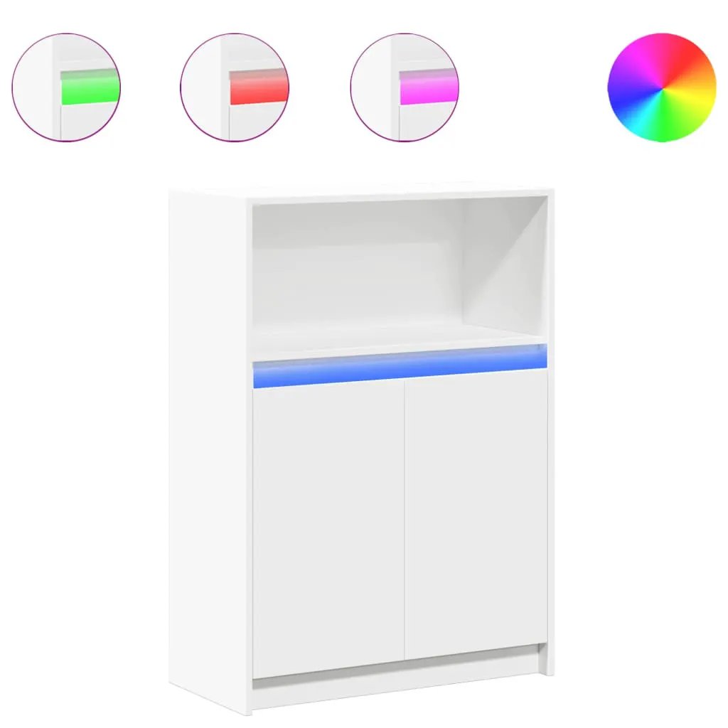 vidaXL vidaXL Sideboard with LED White 72x34x100 cm Engineered Wood - Sideboard