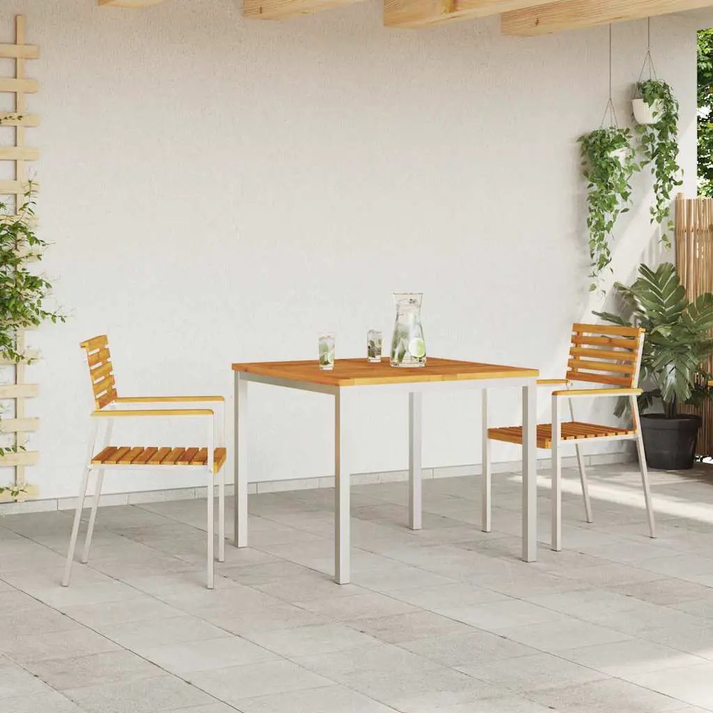 vidaXL vidaXL Garden Chair 2 pcs Oil Natural Solid Acacia Wood - Garden Chairs