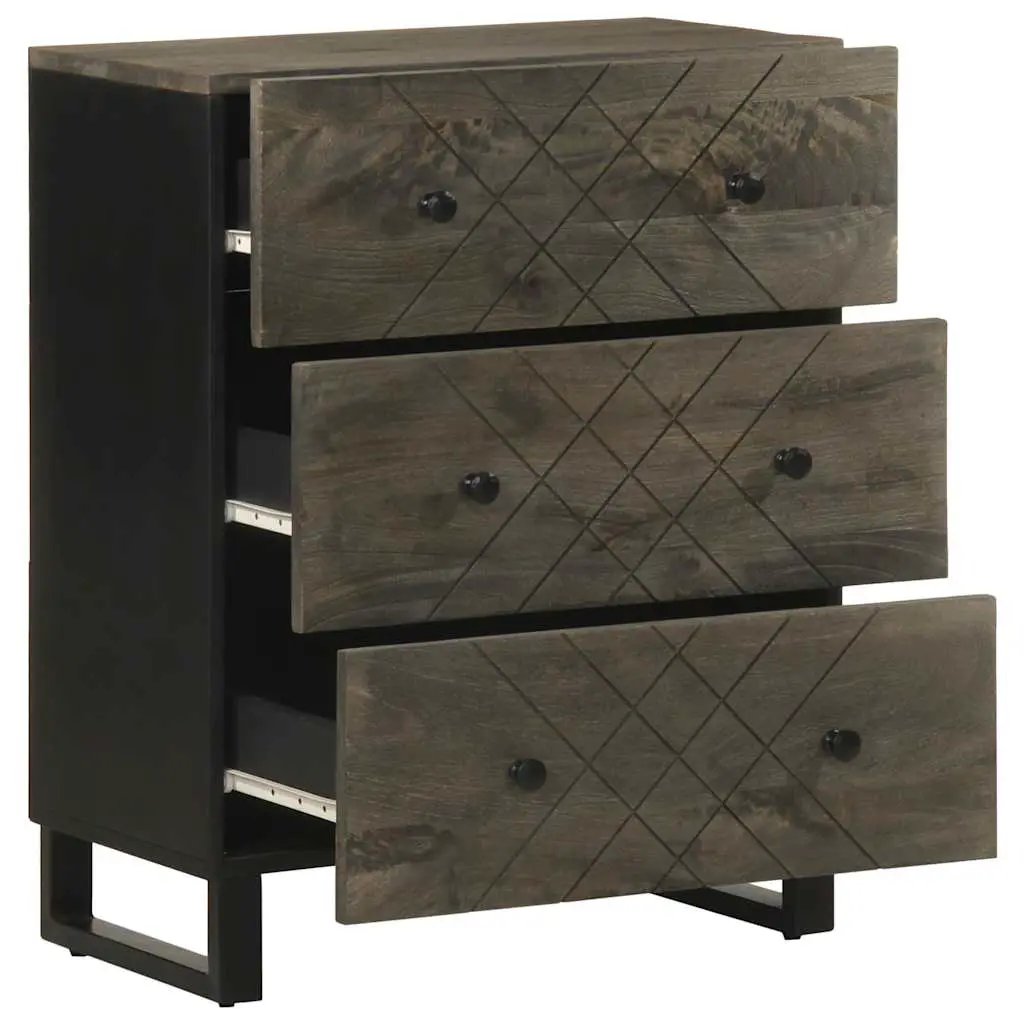 vidaXL vidaXL Sideboard Black 60x33x75 cm Solid Wood Mango - Sideboard