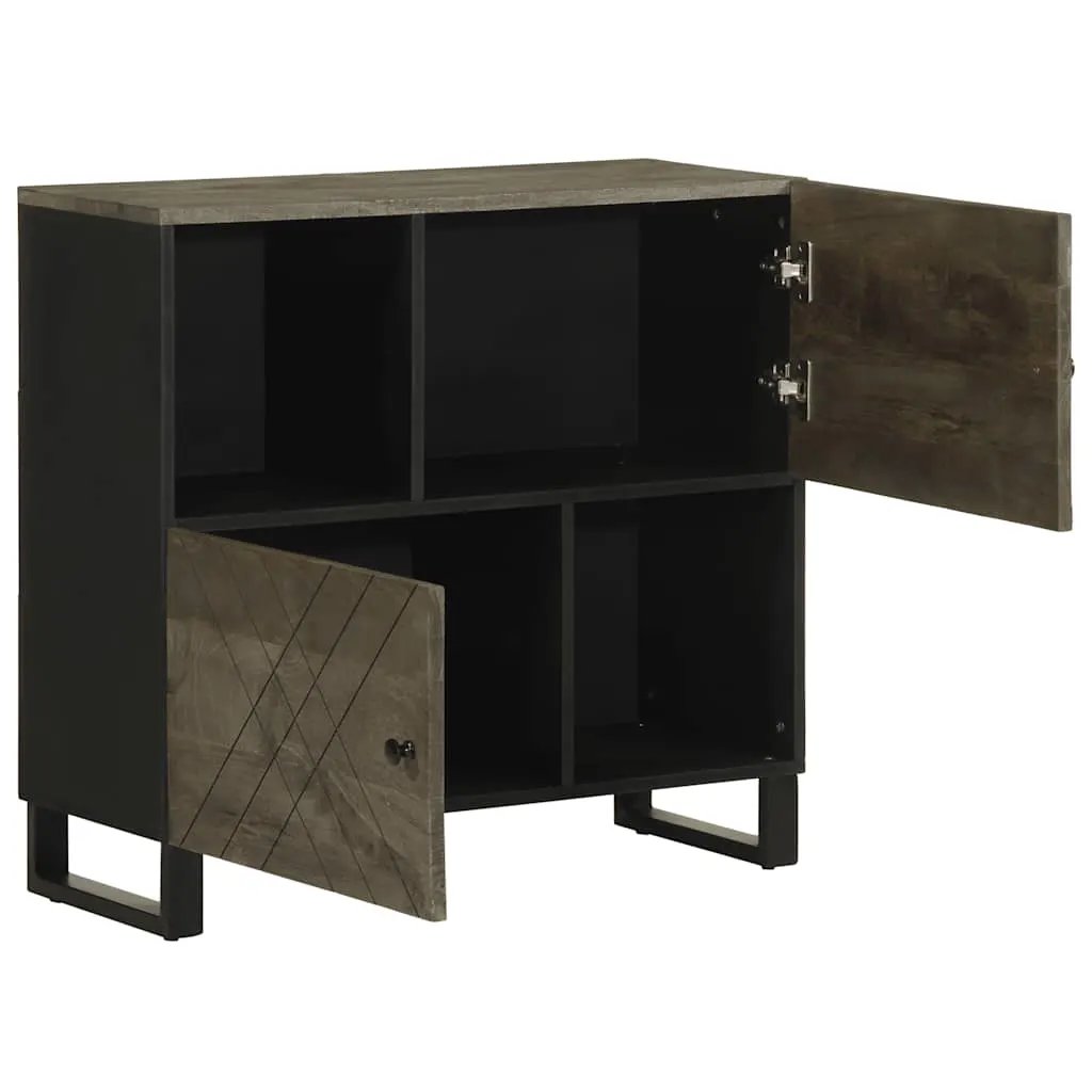 vidaXL vidaXL Sideboard Black 80x33x75 cm Solid Wood Mango - Sideboard