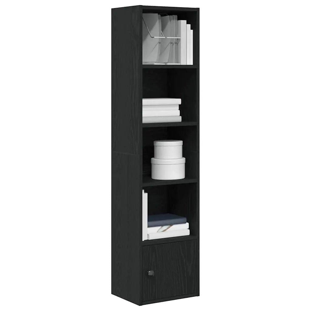 vidaXL vidaXL Bookcase Black Oak 31x24x127 cm Engineered Wood - Bookcase