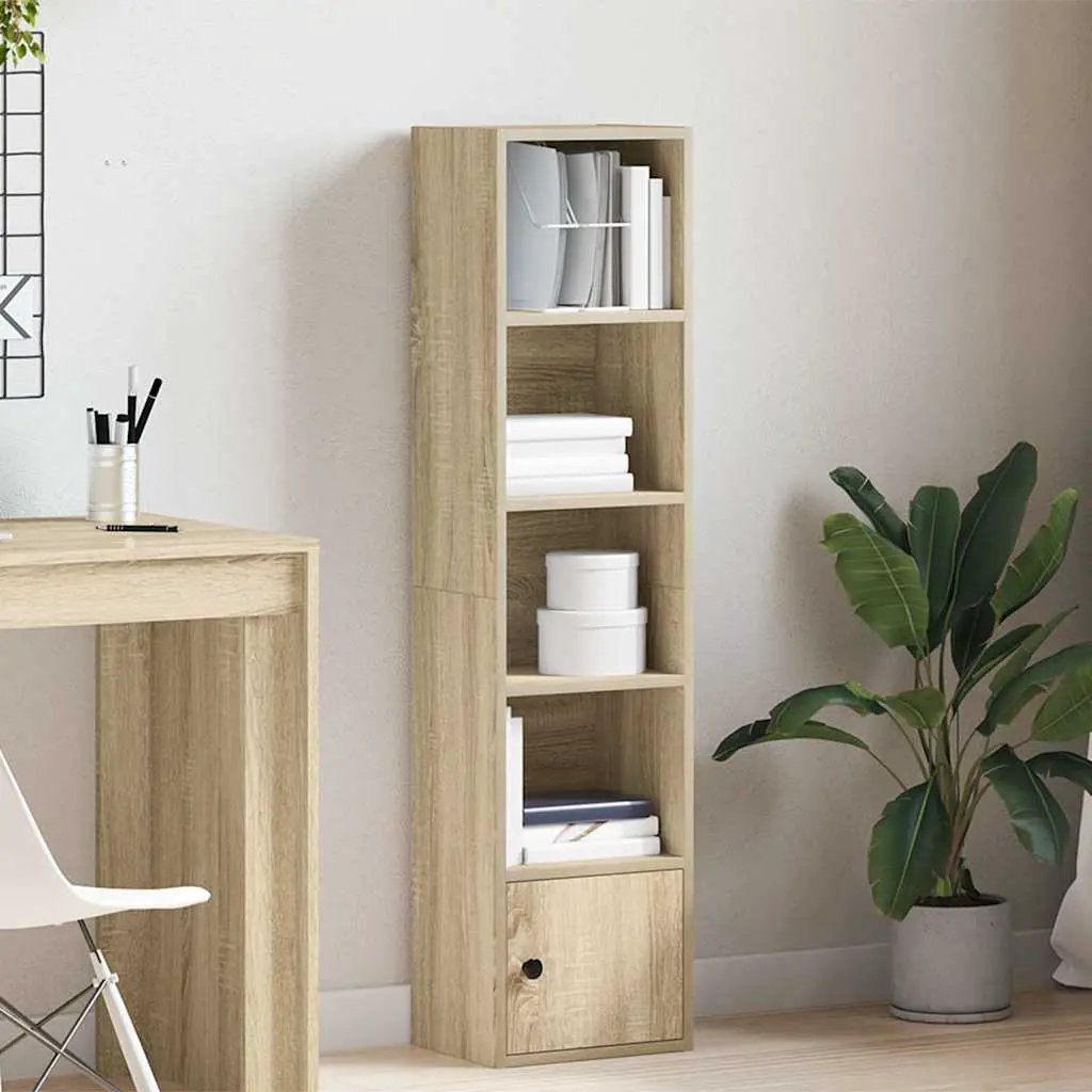 vidaXL vidaXL Bookcase Sonoma Oak 31x24x127 cm Engineered Wood - Bookcase