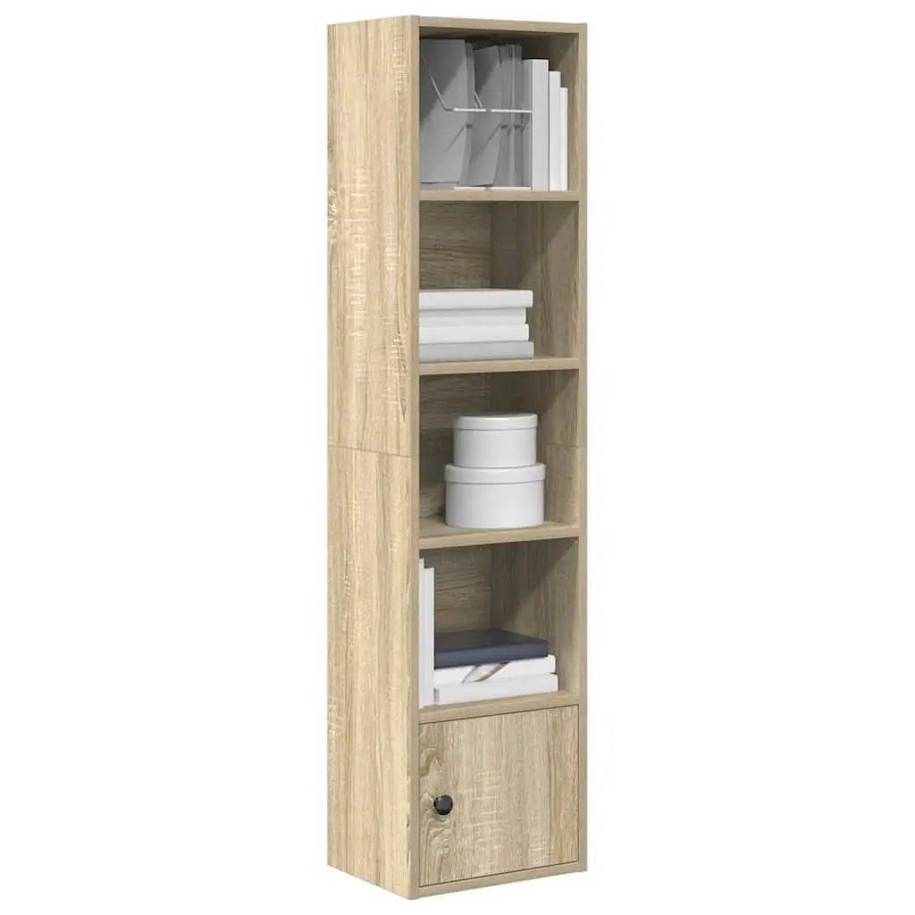 vidaXL vidaXL Bookcase Sonoma Oak 31x24x127 cm Engineered Wood - Bookcase