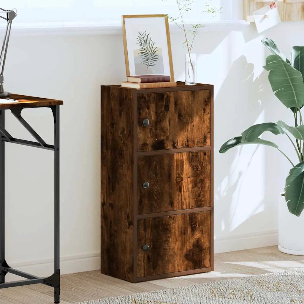 vidaXL vidaXL Bookcase Smoked Oak 40x24x77 cm Engineered Wood - Bookcase