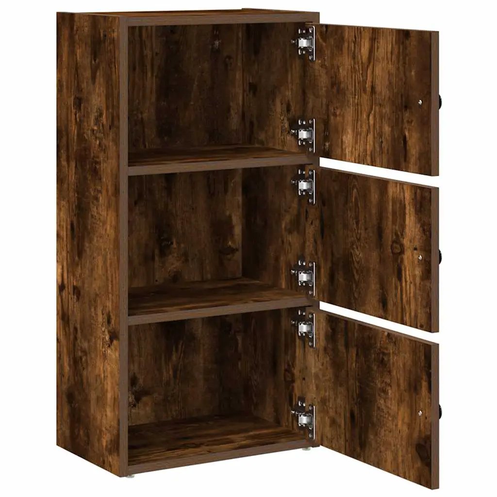 vidaXL vidaXL Bookcase Smoked Oak 40x24x77 cm Engineered Wood - Bookcase