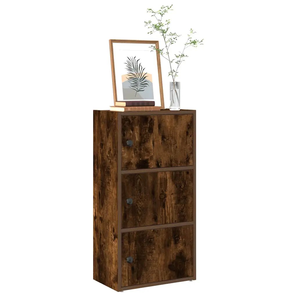 vidaXL vidaXL Bookcase Smoked Oak 40x24x77 cm Engineered Wood - Bookcase
