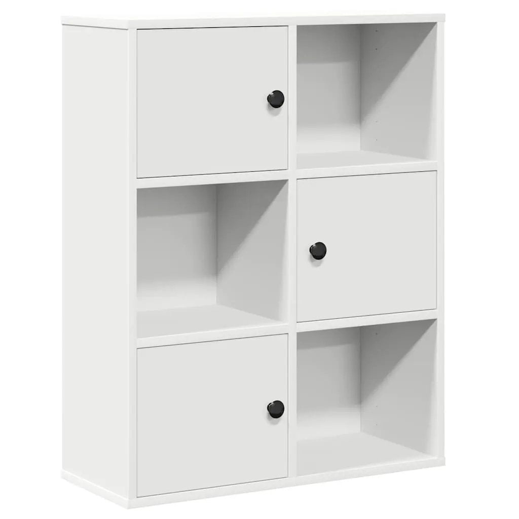 vidaXL vidaXL Bookcase White 60x24x76.5 cm Engineered Wood - Bookcase