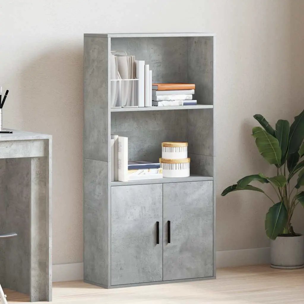 vidaXL vidaXL Bookcase Concrete Grey 60x24x120 cm Engineered Wood - Bookcase