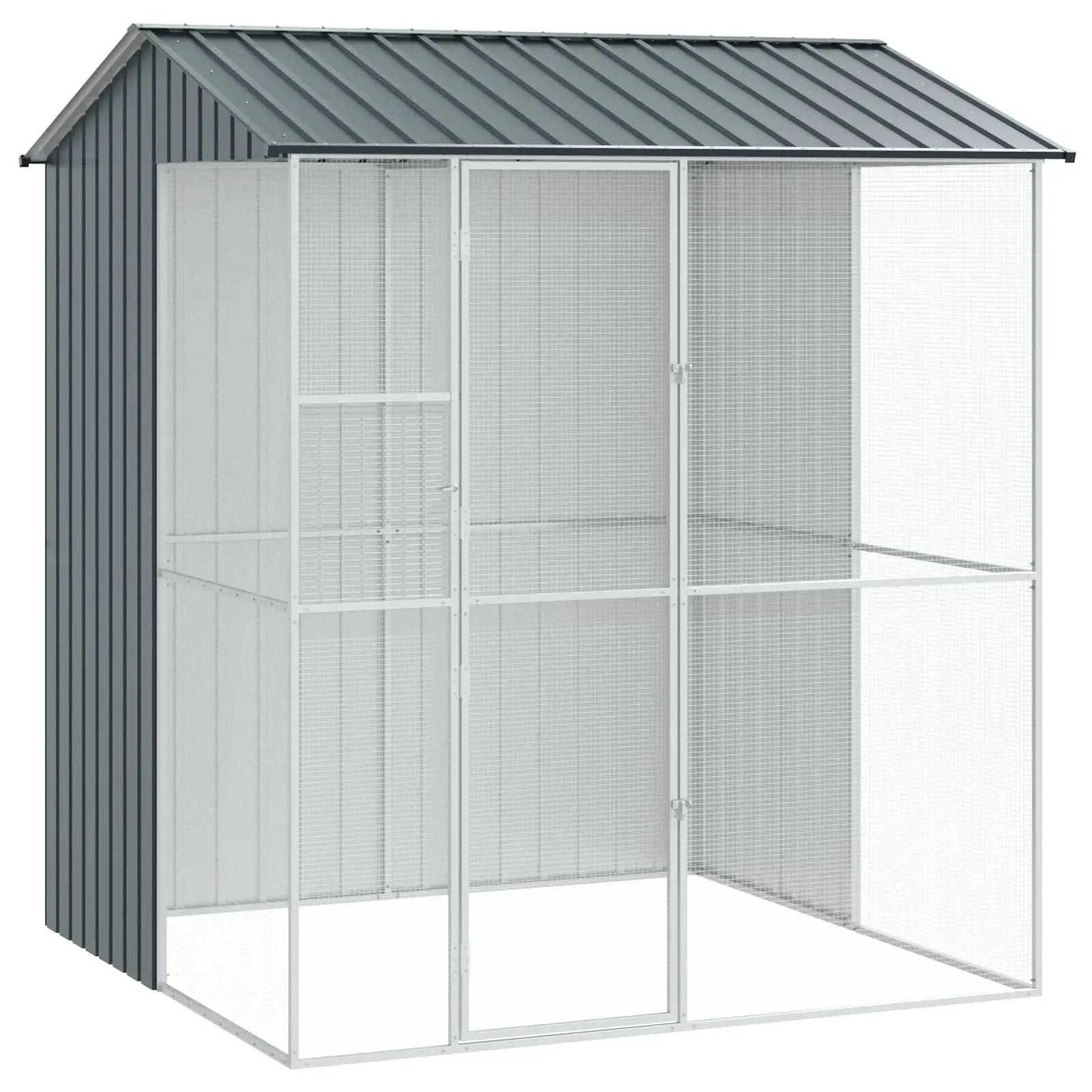 vidaXL vidaXL Bird Cage Anthracite 215 x 210 x 247 cm Galvanised Steel - Bird Cage