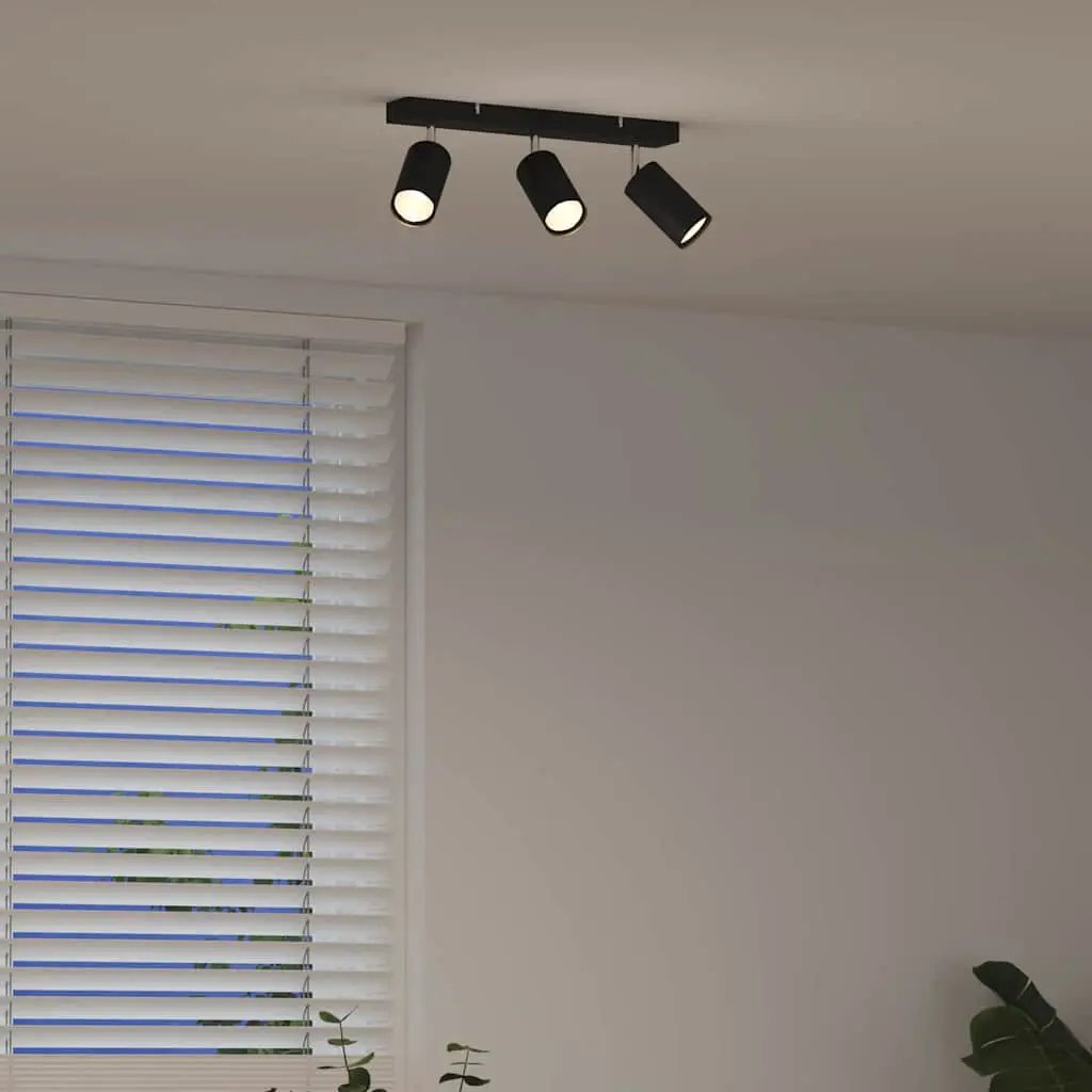 vidaXL vidaXL Ceiling Spotlight with Spotlights Black 38 x 6 x 16 cm Metal - Spotlight