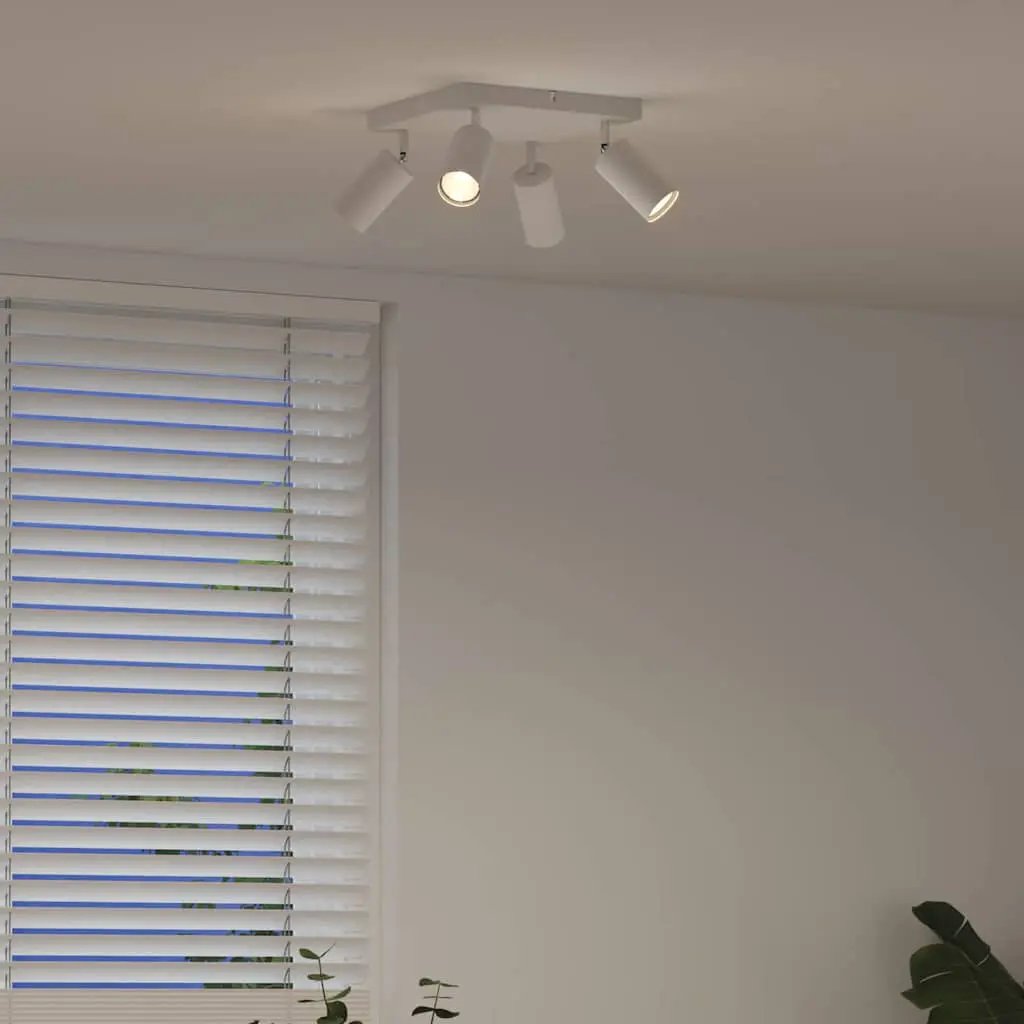 vidaXL vidaXL Ceiling Spotlight with Spotlights White 26 x 26 x 16 cm Metal - Spotlight