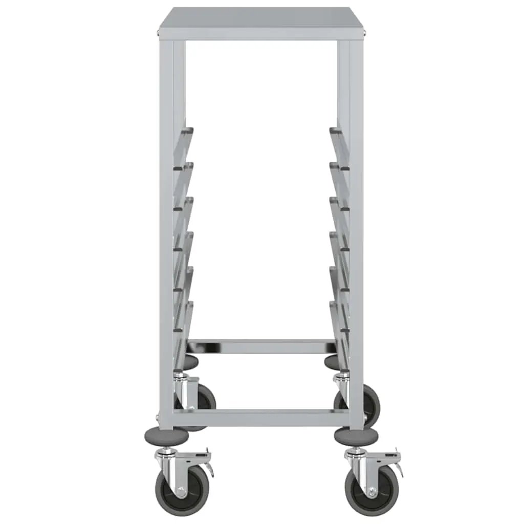 vidaXL Tray Trolley with 6 GN Containers 39x55x87 cm Stainless Steel - from vidaXL