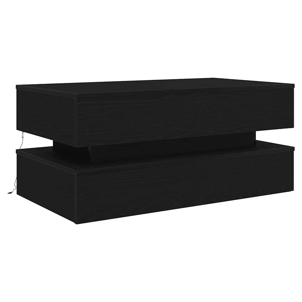 vidaXL vidaXL Coffee Table 90x50x40 Cm LED Lights Home - Coffee Table