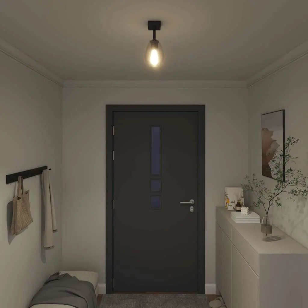 vidaXL vidaXL Ceiling Spotlight Black 13 x 13 x 26 cm Glass and Metal - Spotlight