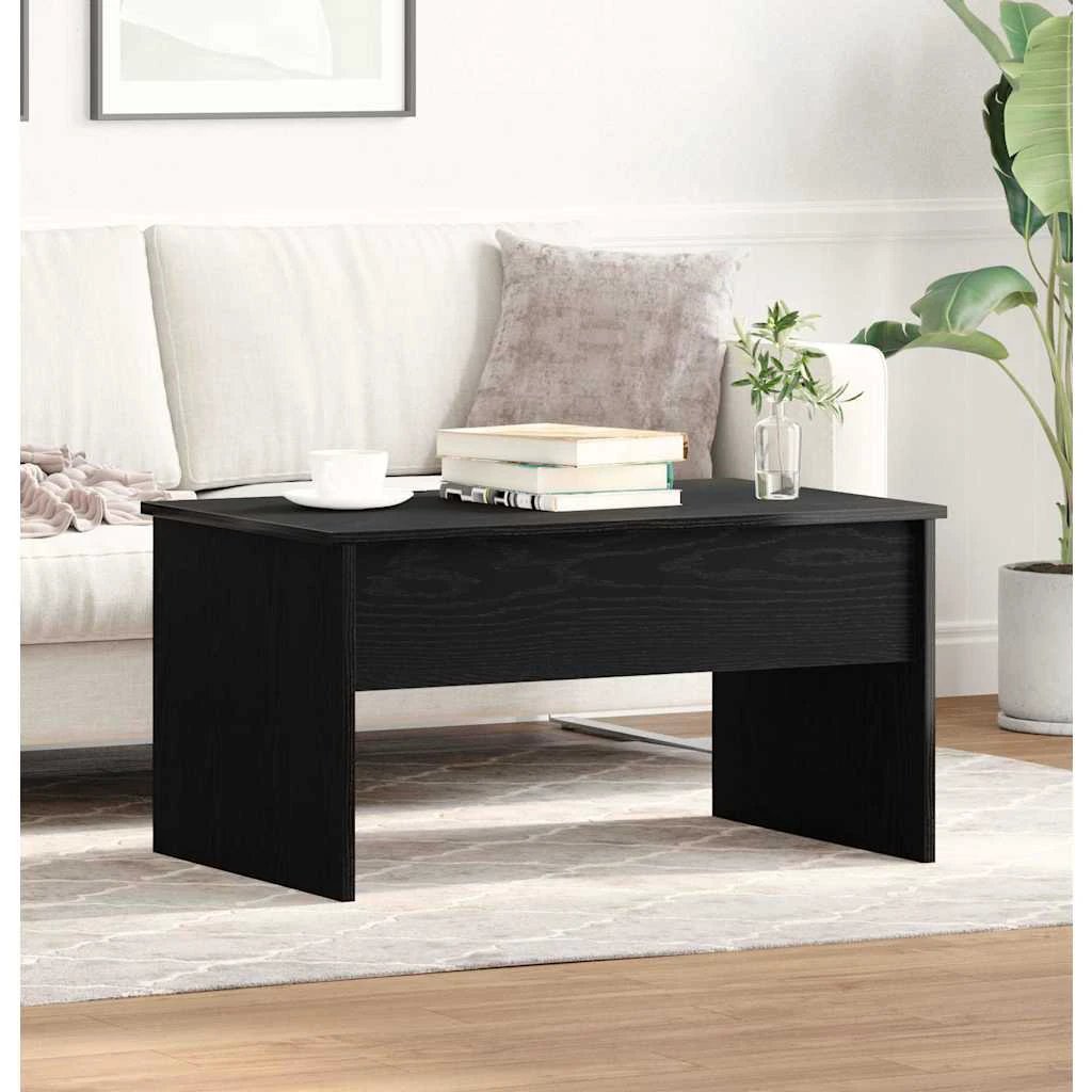 vidaXL vidaXL Coffee Table 80 x 50.5 x 41.5 cm Black Oak Engineered Wood Centerpiece for Modern Living Room - Coffee Table