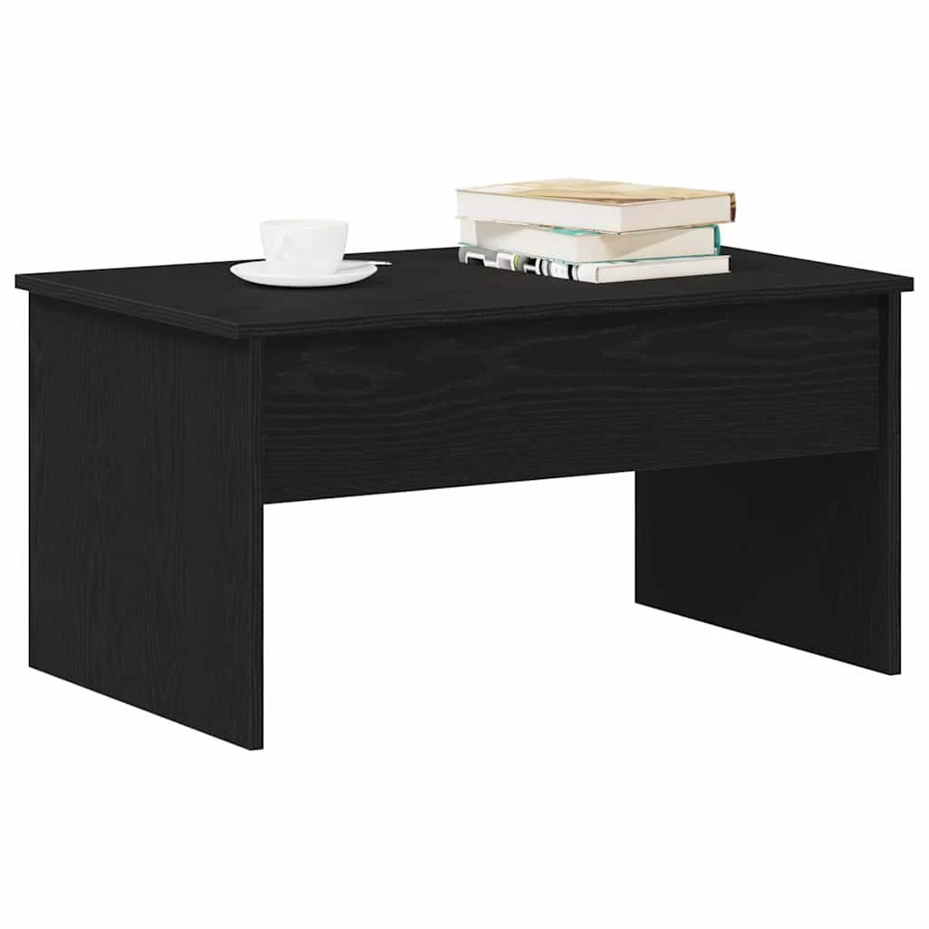 vidaXL vidaXL Coffee Table 80 x 50.5 x 41.5 cm Black Oak Engineered Wood Centerpiece for Modern Living Room - Coffee Table