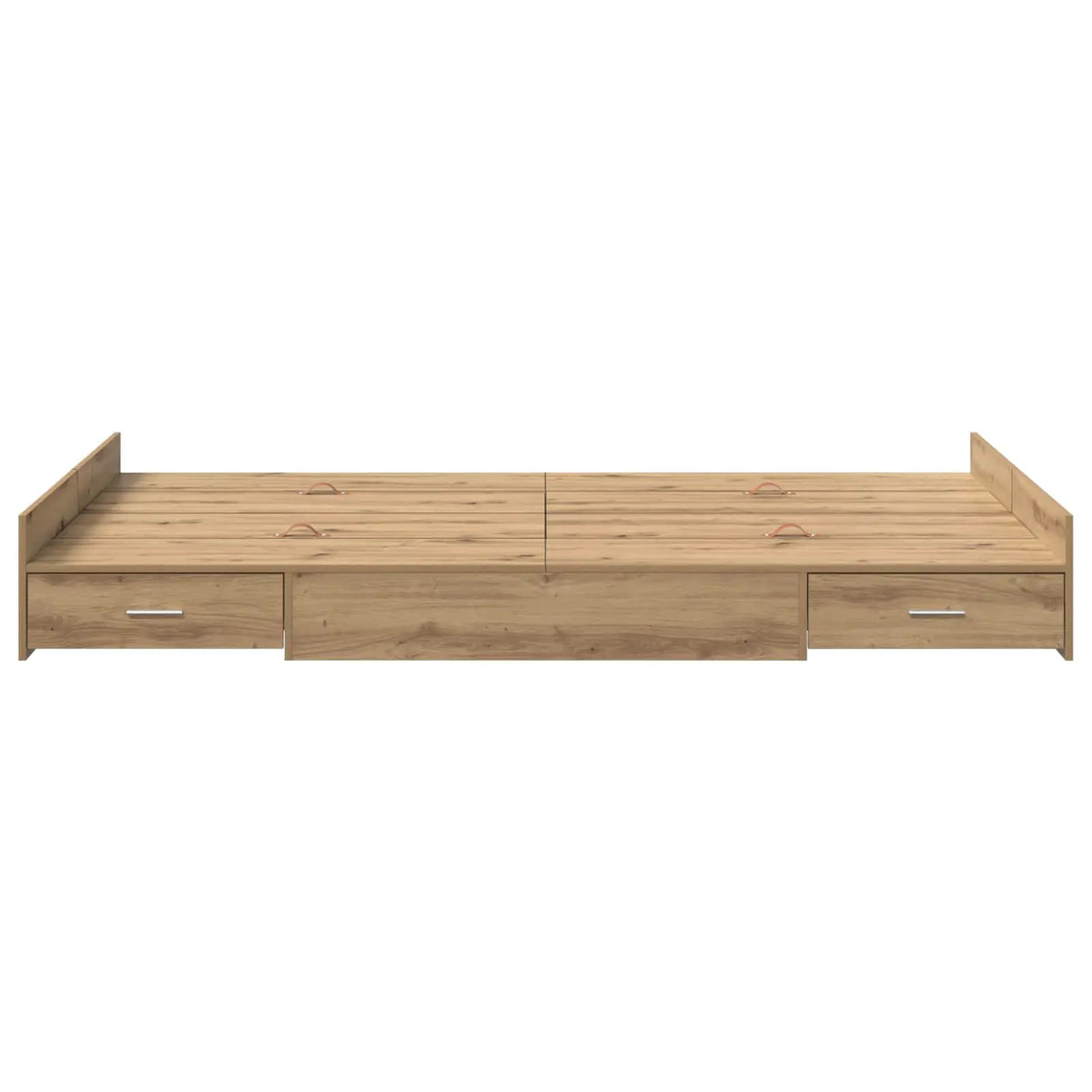 vidaXL Storage Bed Frame Artisan Oak 120 x 200 cm Engineered Wood - from vidaXL