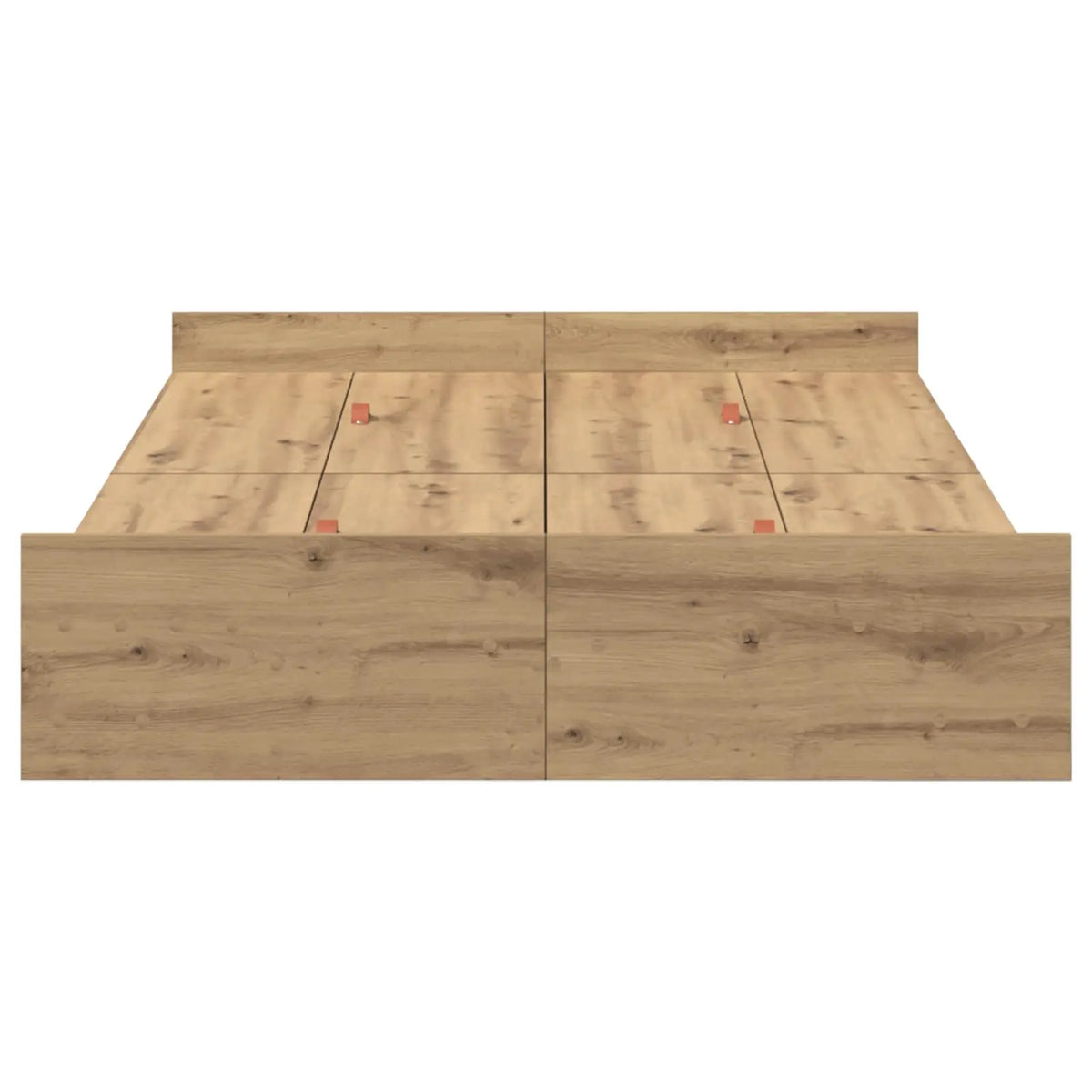 vidaXL Storage Bed Frame Artisan Oak 120 x 200 cm Engineered Wood - from vidaXL