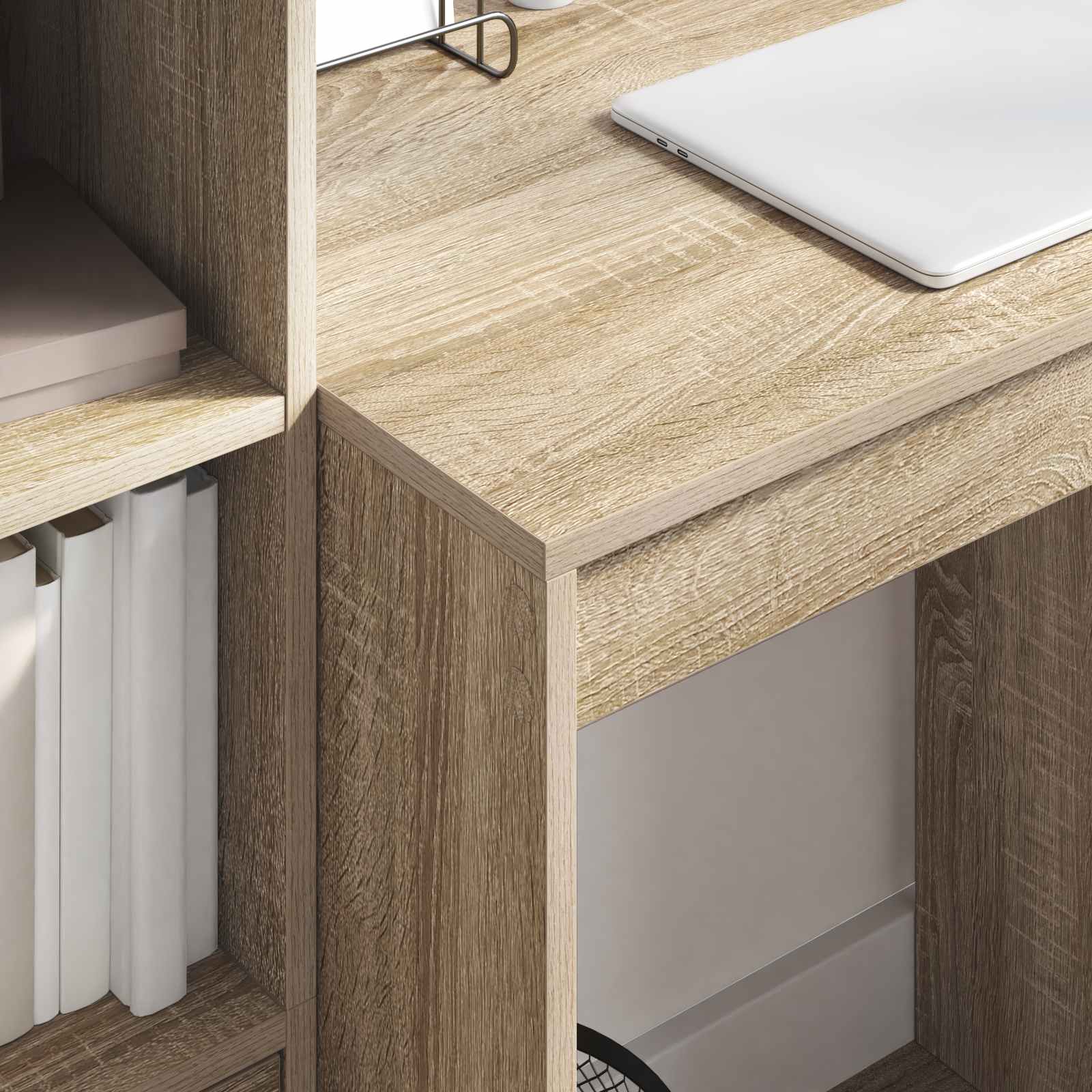 vidaXL vidaXL Desk with Drawer with Shelf with Storage 2 pcs Sonoma Oak - Desk
