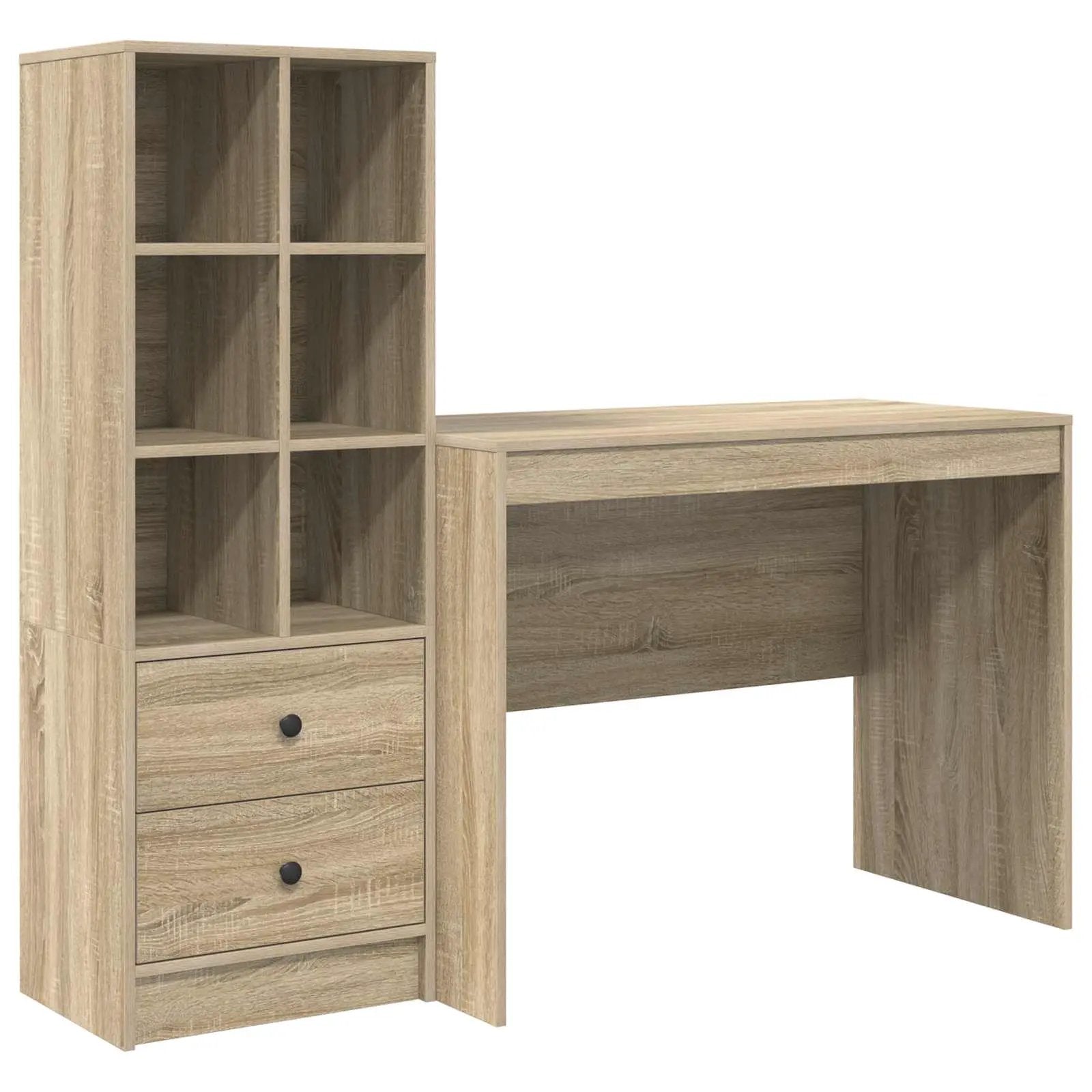 vidaXL vidaXL Desk with Drawer 2 pcs Sonoma Oak - Desk