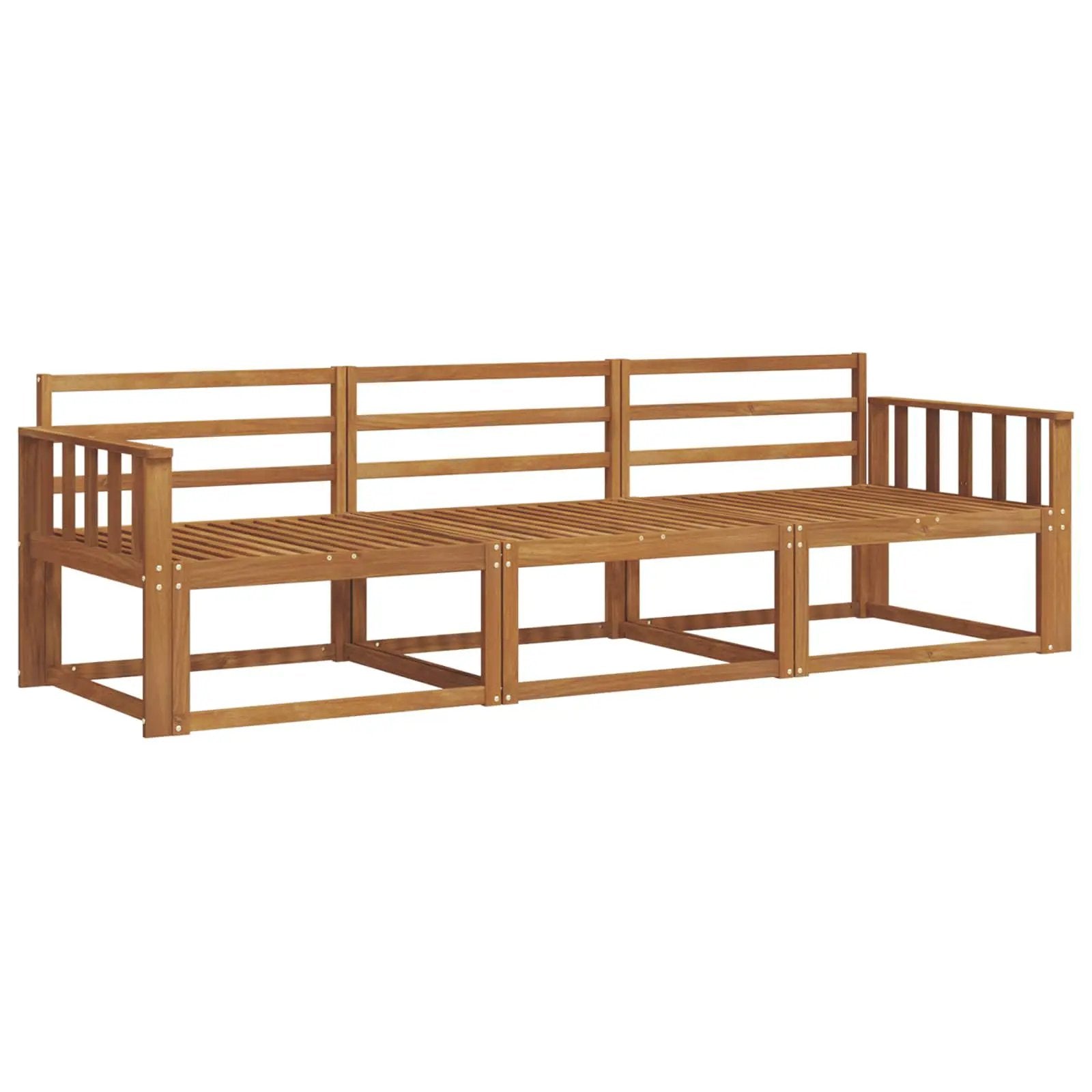 vidaXL vidaXL Outdoor Sofa Set 3 pcs Natural Solid Acacia Wood - Garden Sofa Sets