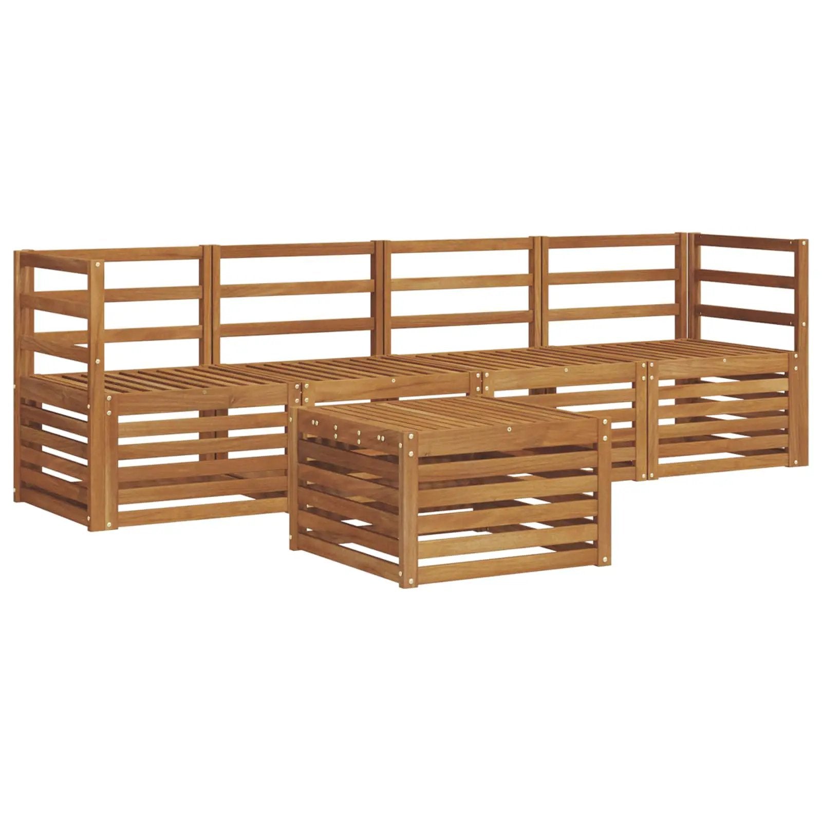 vidaXL vidaXL Sofa Sets 5 pcs Natural Solid Acacia Wood - Garden Sofa Sets