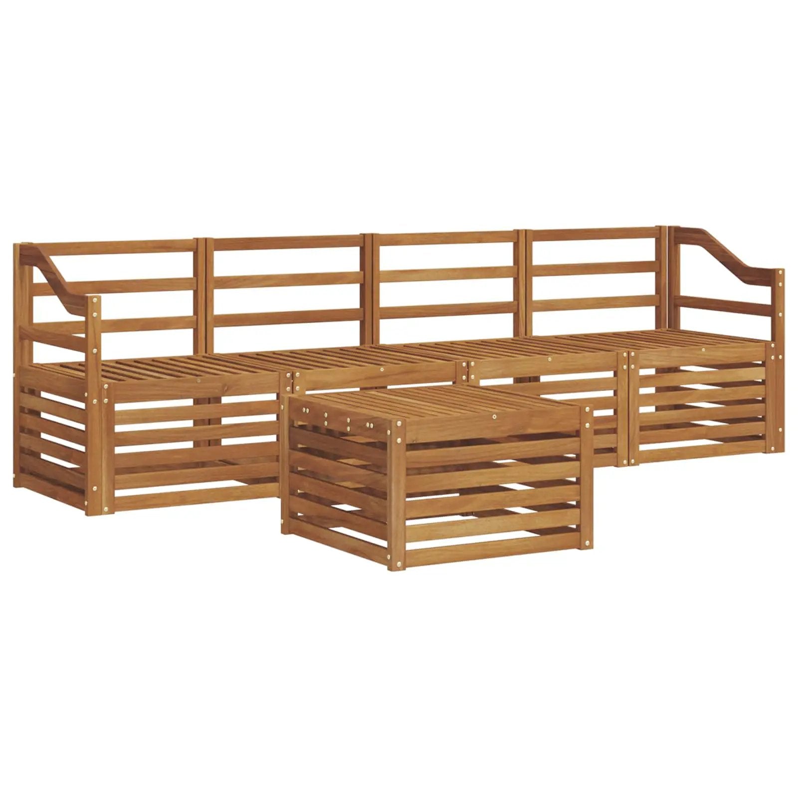 vidaXL vidaXL Sofa Sets 5 pcs Natural Solid Acacia Wood - Garden Sofa Sets