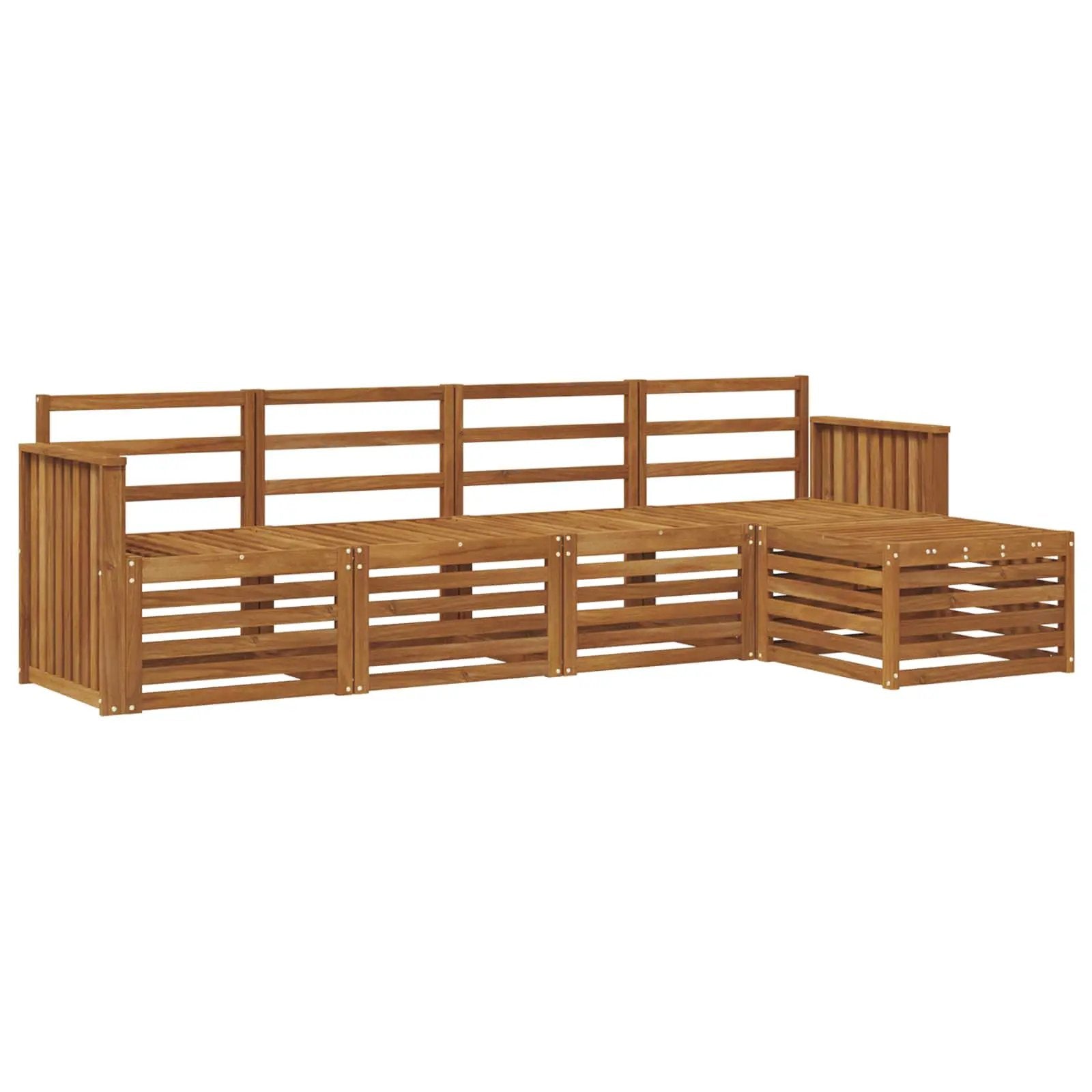 vidaXL vidaXL Outdoor Sofa Set 5 pcs Natural - Garden Sofa Sets
