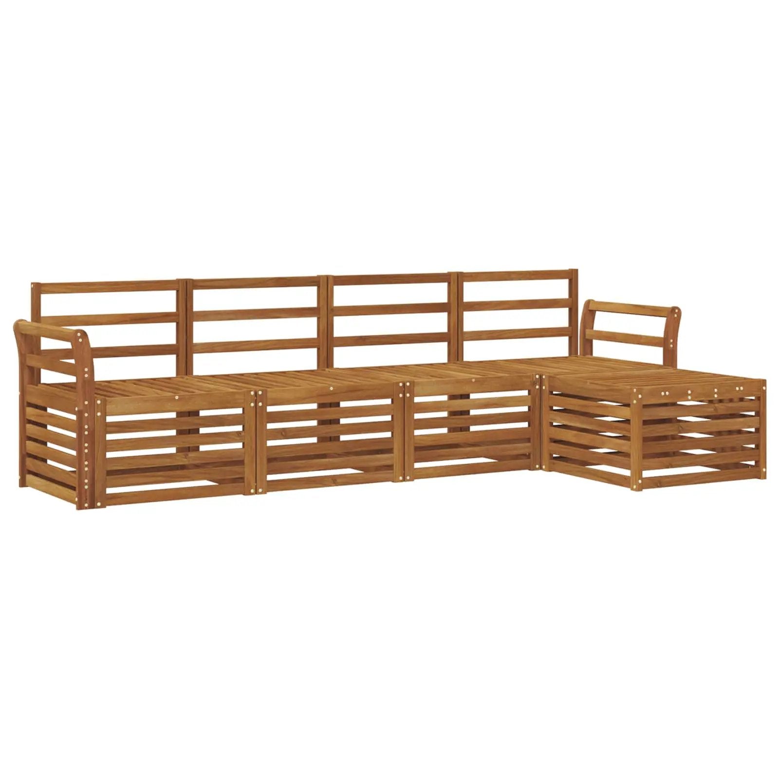 vidaXL vidaXL Outdoor Sofa Set 5 pcs Natural - Garden Sofa Sets