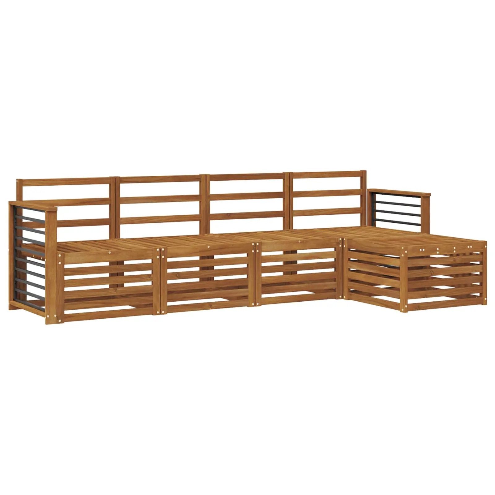 vidaXL vidaXL Sofa Sets 5 pcs Natural Solid Acacia Wood - Garden Sofa Sets