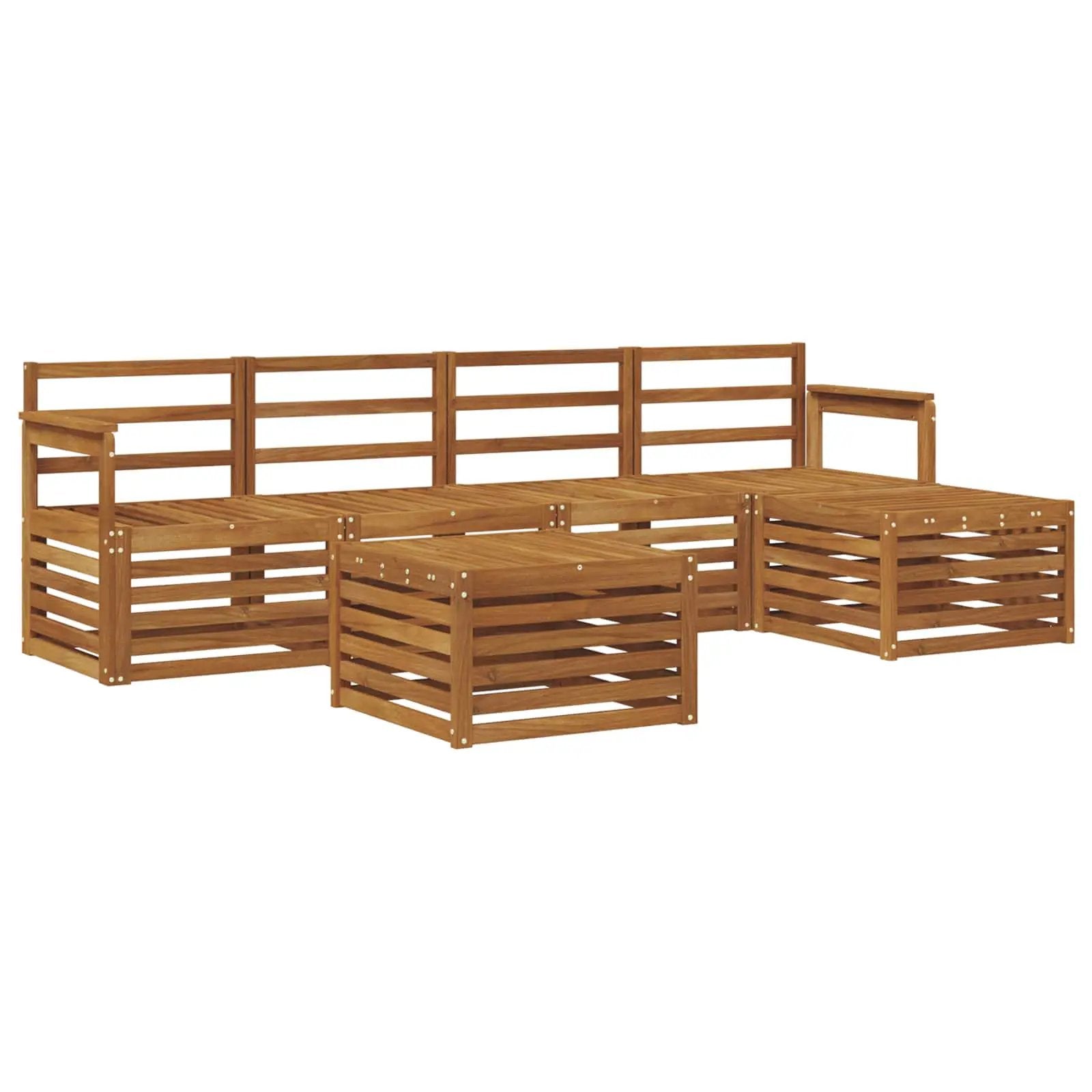 vidaXL vidaXL Outdoor Sofa Set 6 pcs Natural - Garden Sofa Sets