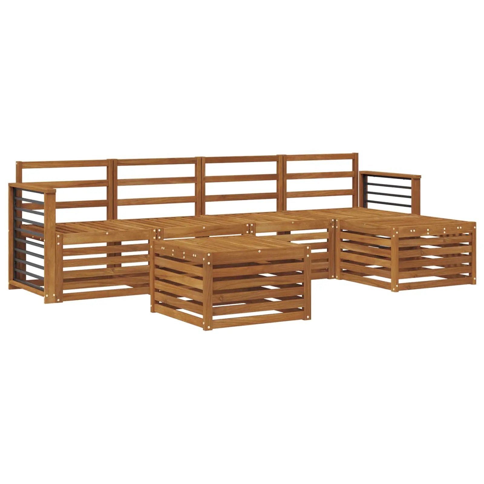 vidaXL vidaXL Sofa Sets 6 pcs Natural Solid Acacia Wood - Garden Sofa Sets
