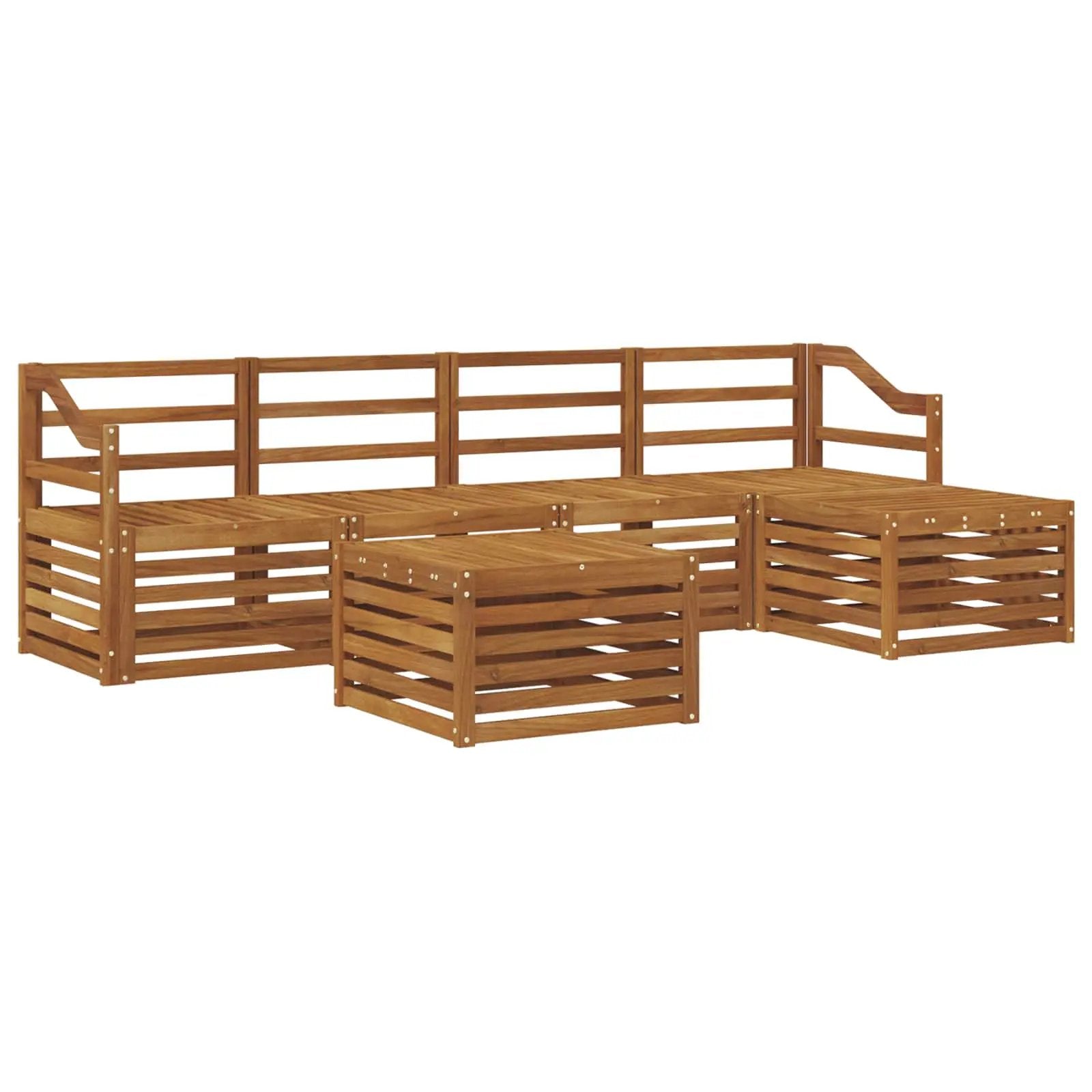 vidaXL vidaXL Outdoor Sofa Set 6 pcs Natural - Garden Sofa Sets