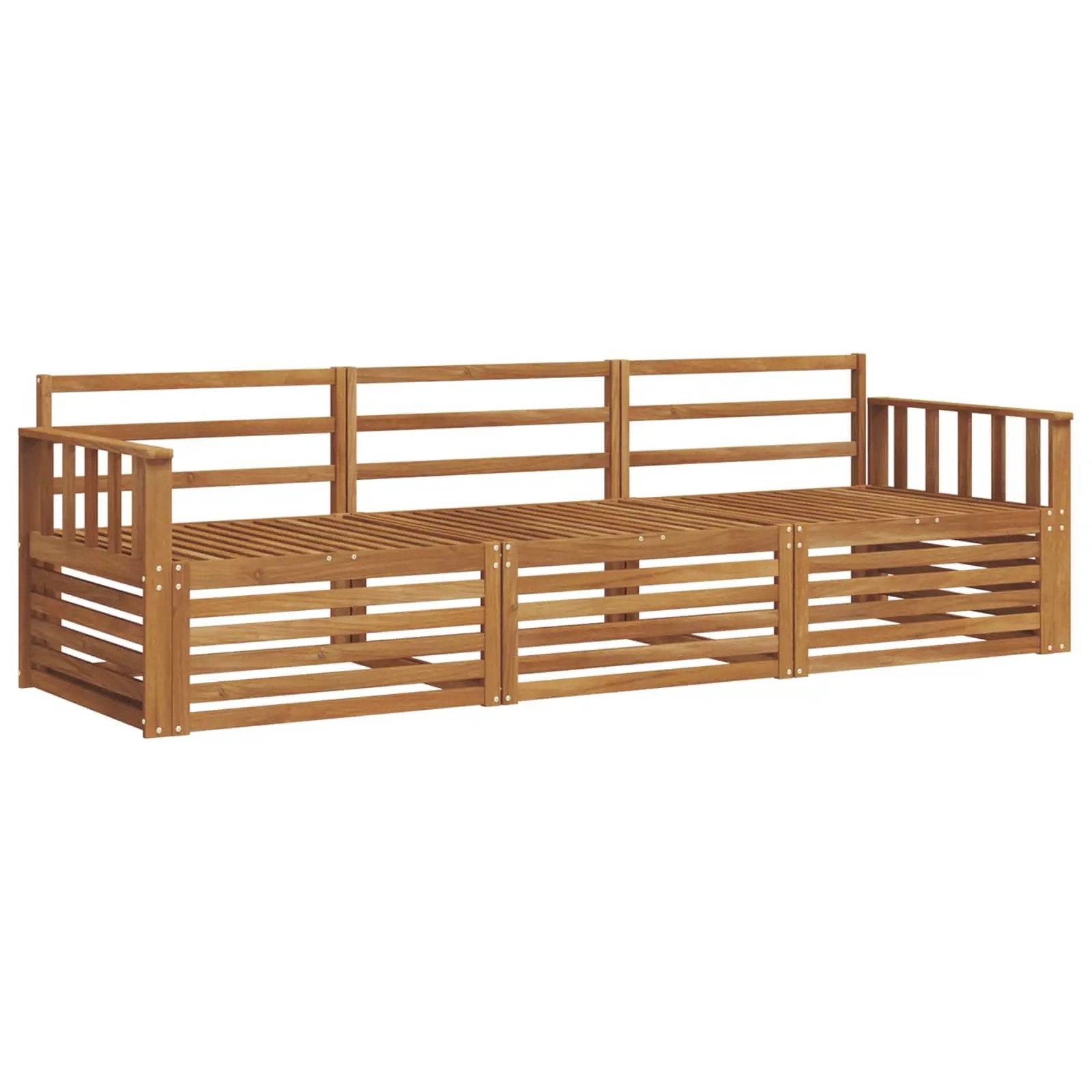 vidaXL vidaXL Outdoor Sofa Set 3 pcs Natural Solid Acacia Wood - Garden Sofa Sets