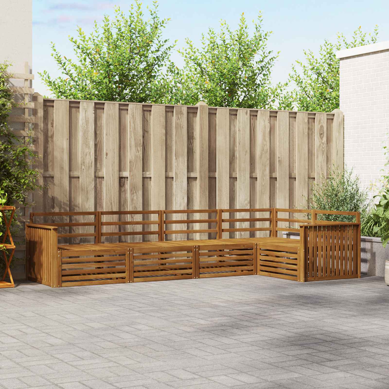 vidaXL vidaXL Outdoor Sofa Set 5 pcs Natural - Garden Sofa Sets