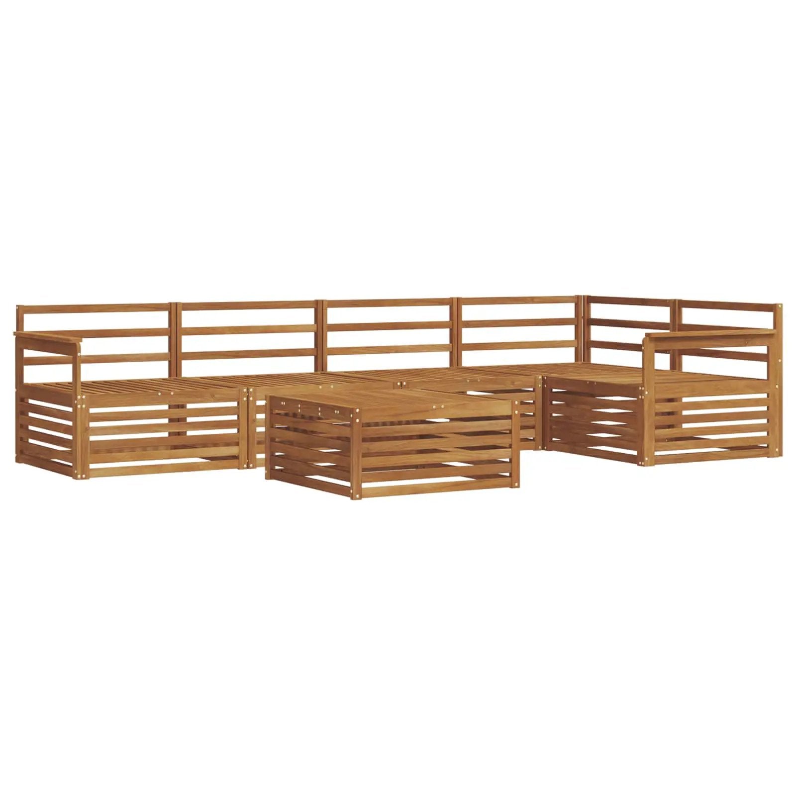 vidaXL vidaXL Outdoor Sofa Set 6 pcs Natural - Garden Sofa Sets
