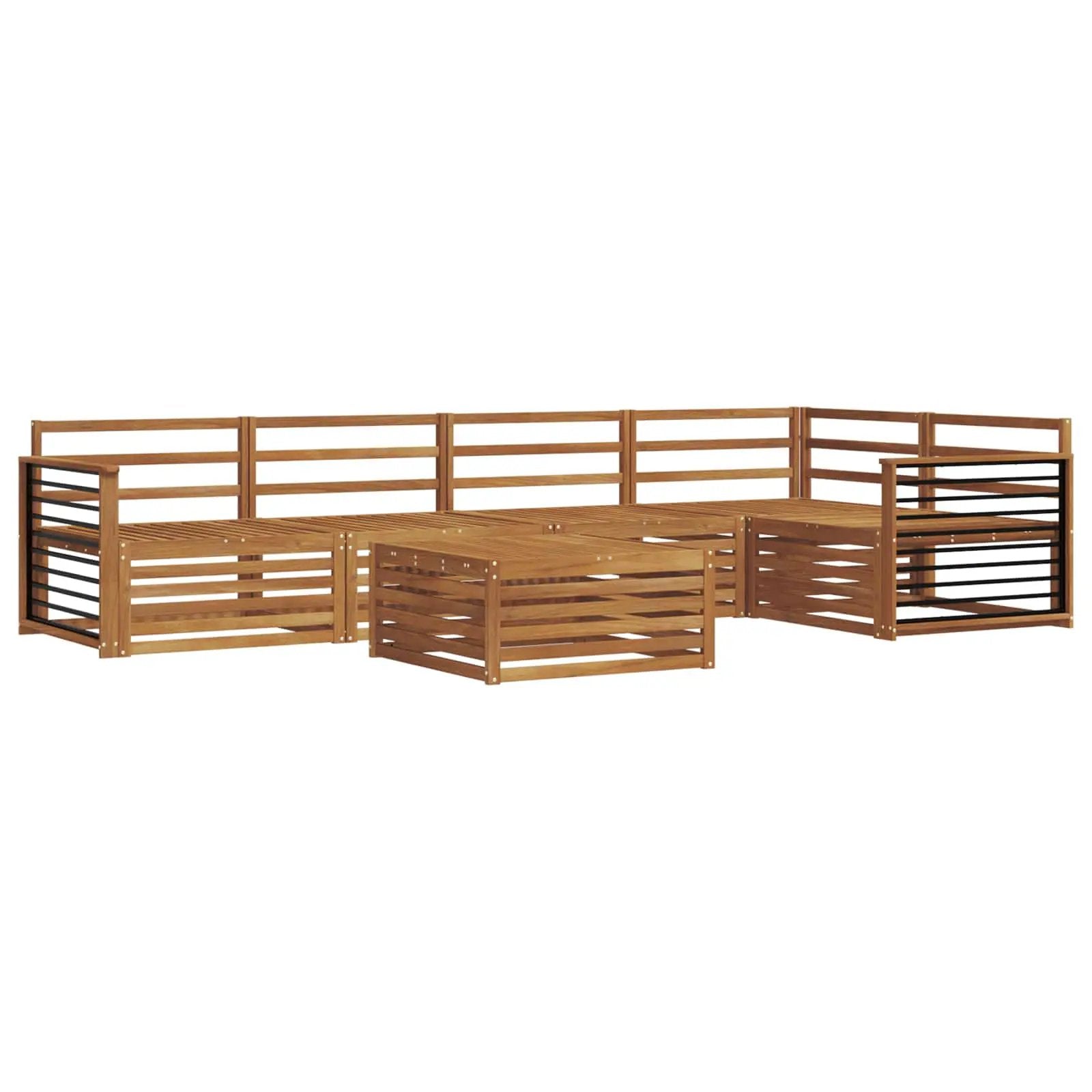 vidaXL vidaXL Outdoor Sofa Set 6 pcs Natural - Garden Sofa Sets